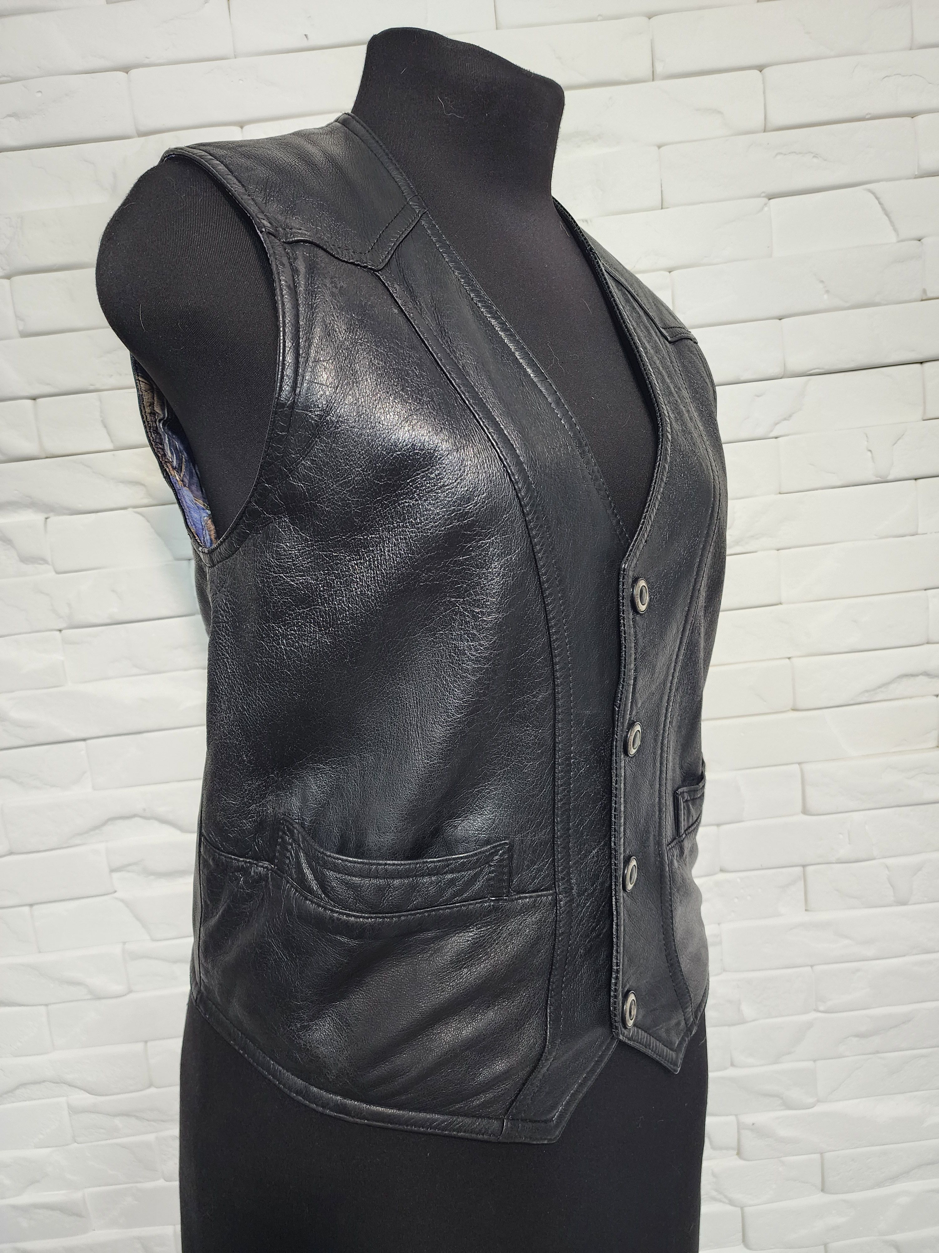 Other Genuine Leather Vest: Black Waistcoat Size US M / EU 48-50 / 2 - 3 Thumbnail