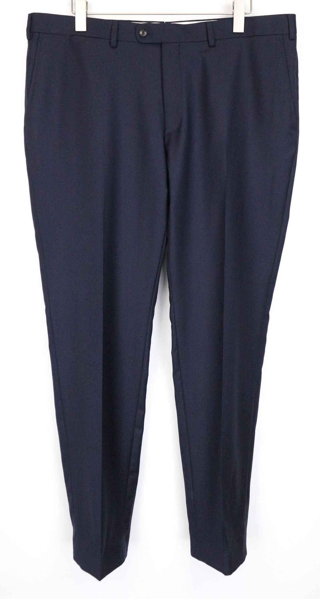 Suitsupply UK48S Navy Slim Wool Flat-Front Trousers 75898 Size 48S - 1 Thumbnail