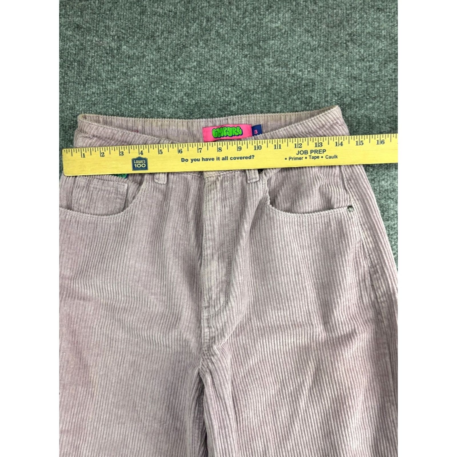 Empyre Empyre Tori Pants Women's 3 Pink Corduroy Straight Leg High Rise 5 Pocket Skater Size 26" / US 2 / IT 38 - 3 Thumbnail