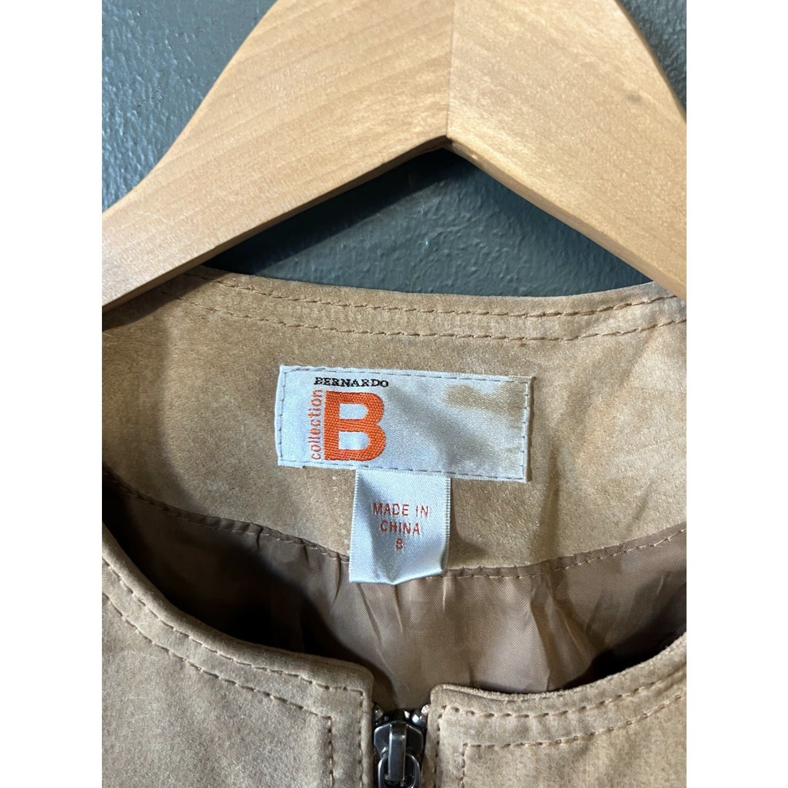 Vintage Bernardo Womens Leather Jacket Full Zip Brown Size S (Small) Size S / US 4 / IT 40 - 3 Thumbnail
