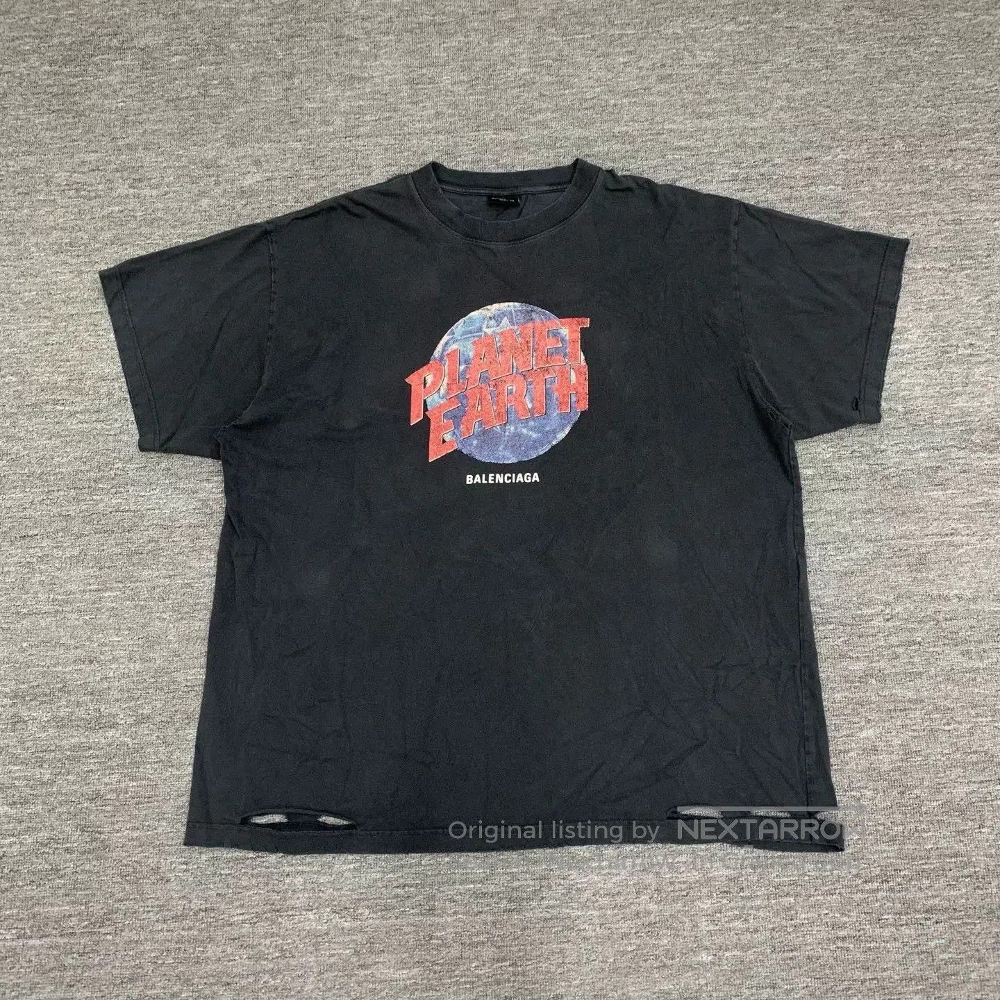 Balenciaga Planet Earth Graphic T-Shirt.