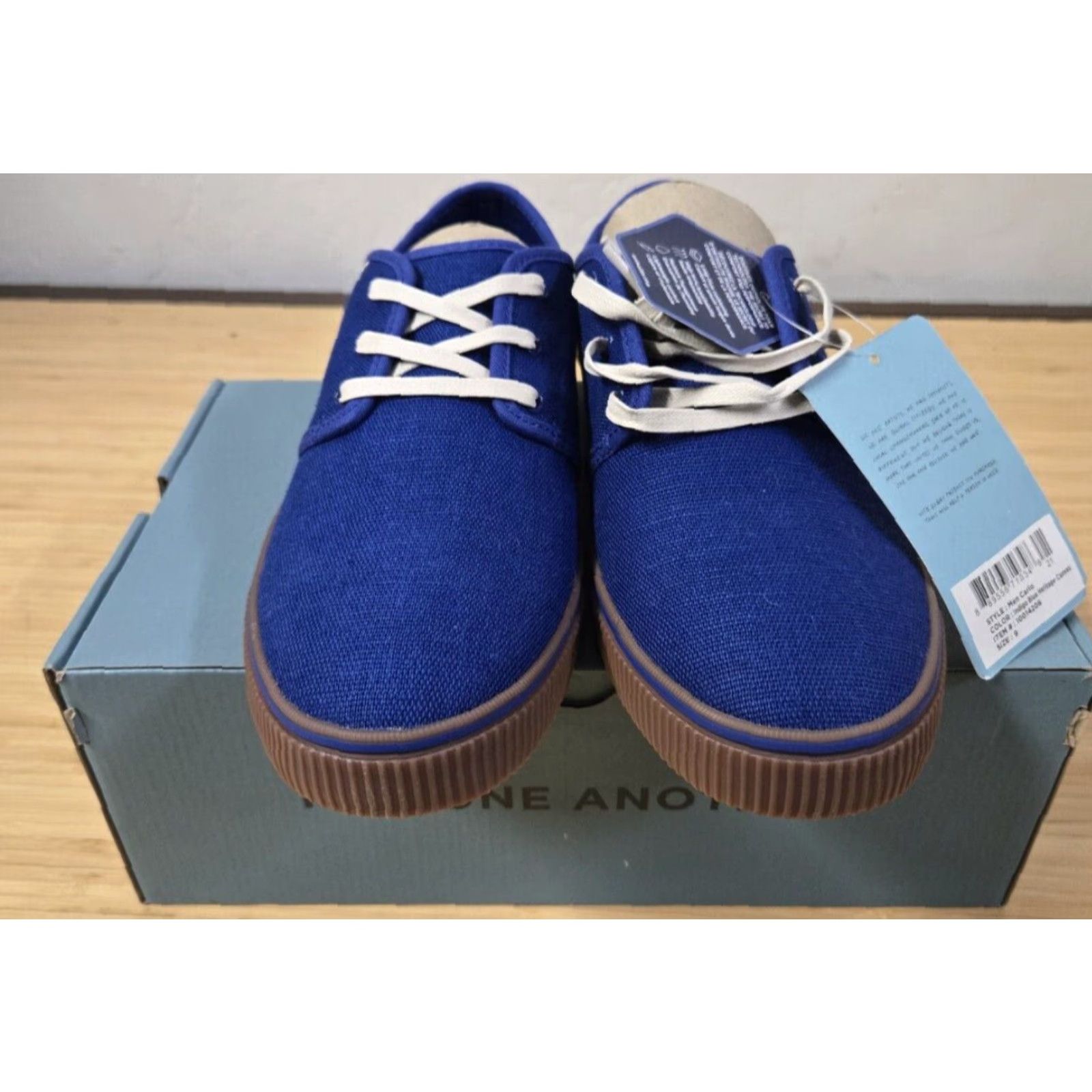 Toms TOMS Men Sneaker Heritage Canvas Carlo Indigo Blue 9 Size US 9 / EU 42 - 3 Thumbnail