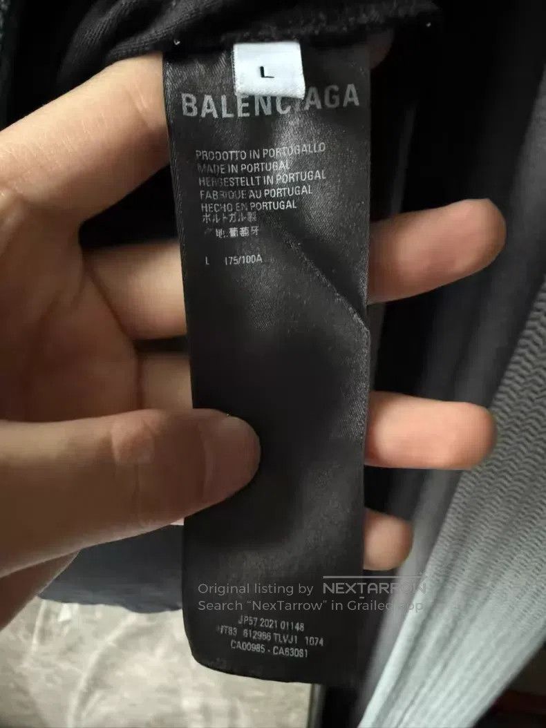 Balenciaga Balenciaga Double B Cracked Washed Short Sleeve Size US L / EU 52-54 / 3 - 4 Thumbnail