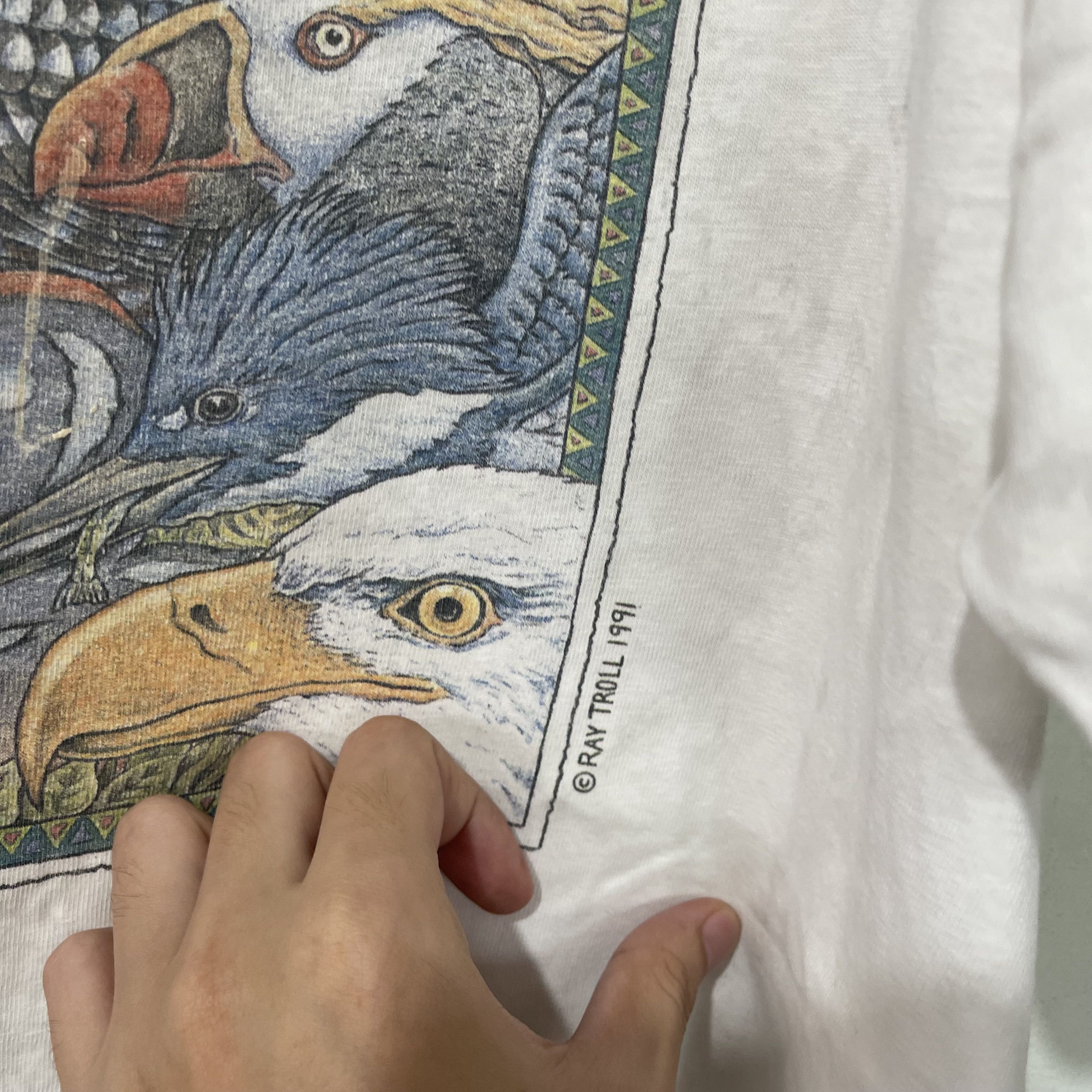 Vintage Vintage 1991 One For The Birds Ray Troll Shirt Size US L / EU 52-54 / 3 - 4 Thumbnail