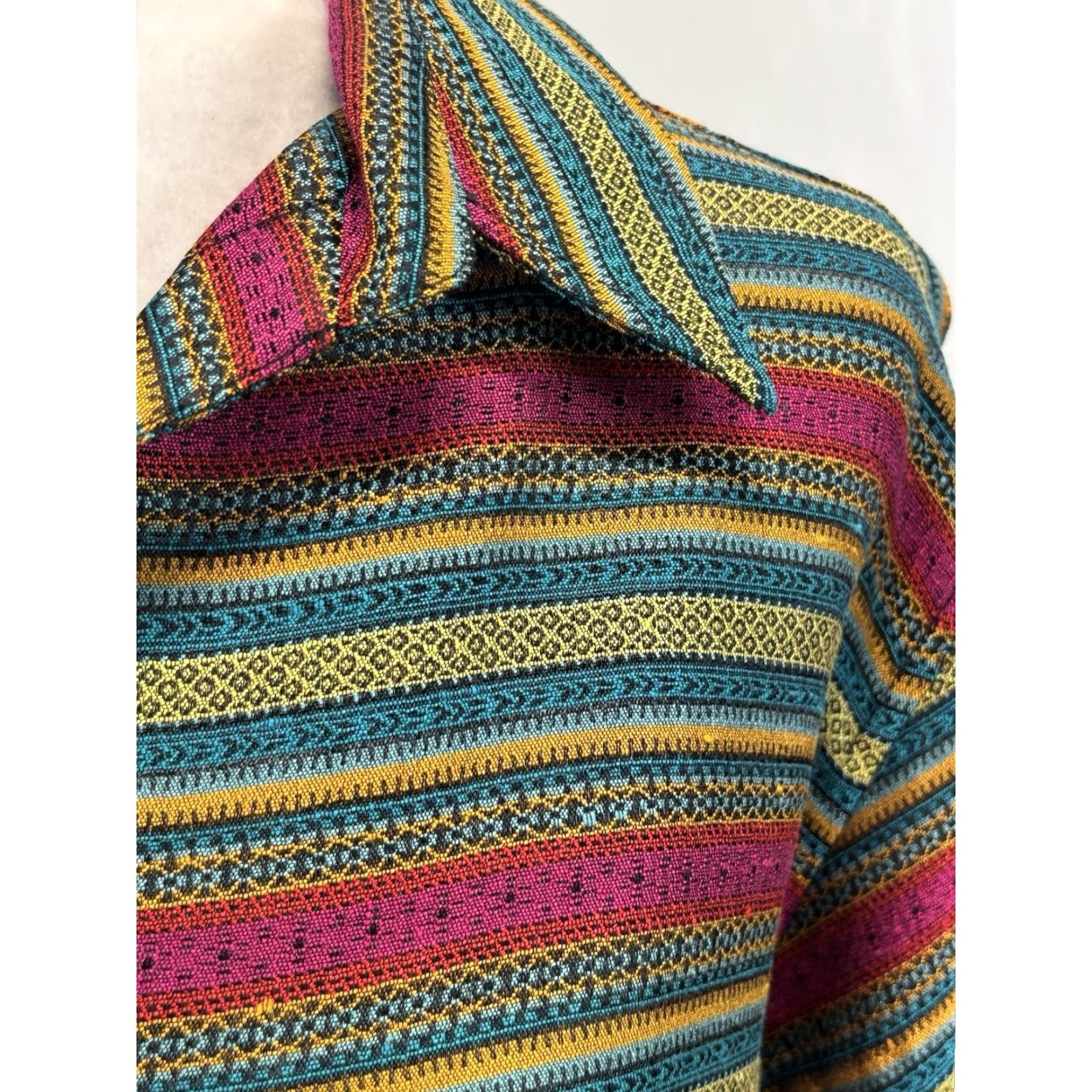 Vintage Vtg Chico’s Design Striped Shirt Blouse Sz 2 US Large Women’s Made In USA Size L / US 10 / IT 46 - 6 Thumbnail