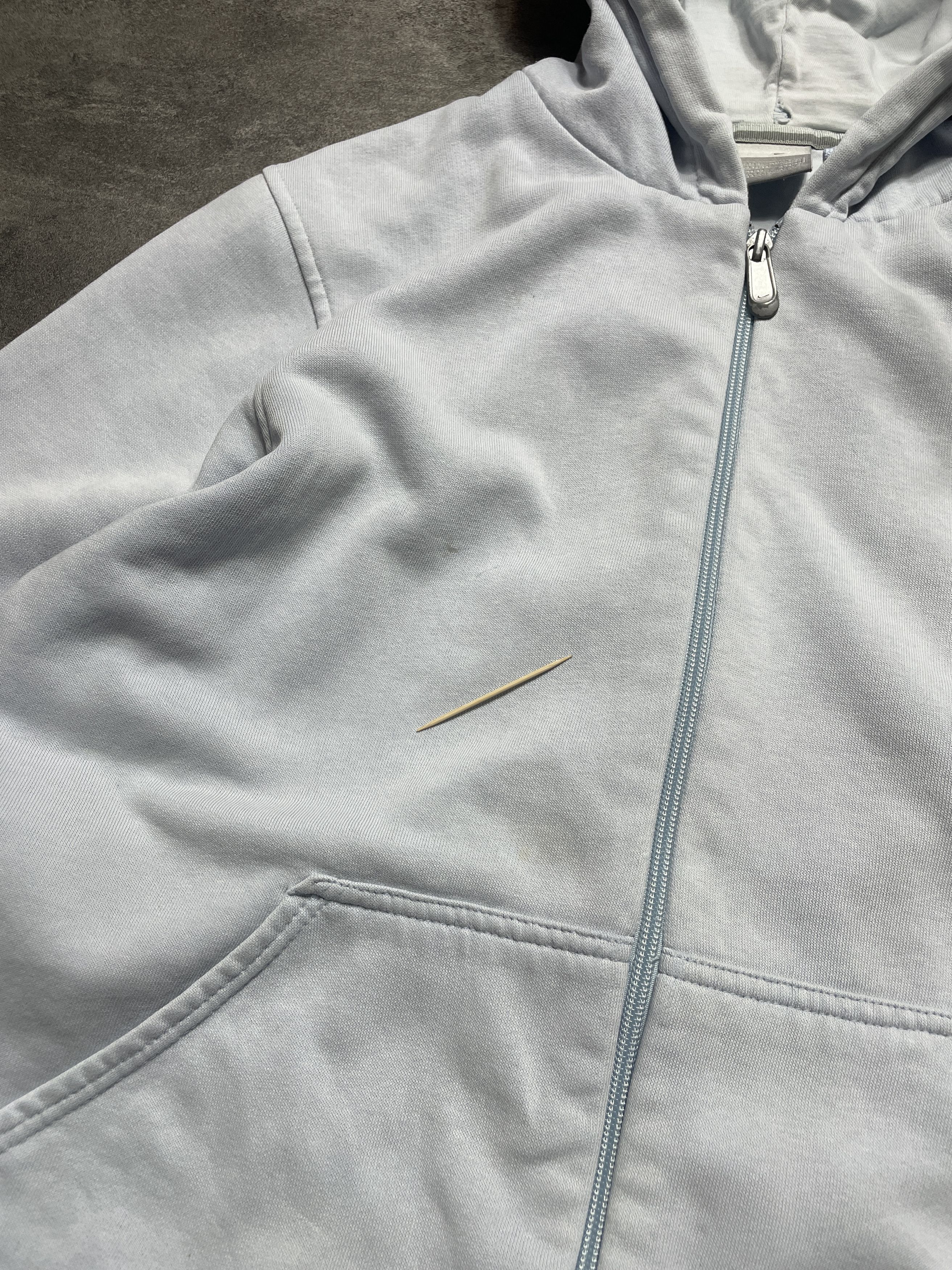 Nike RARE❗️Nike Vintage Y2K Hoodie Silver Tag Boxy Fit Baby Blue Size US S / EU 44-46 / 1 - 14 Thumbnail