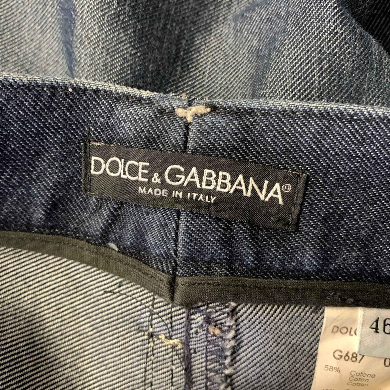 Dolce & Gabbana DOLCE & GABBANA Size 30 Navy Indigo Denim Slim Jeans Size US 30 / EU 46 - 4 Thumbnail