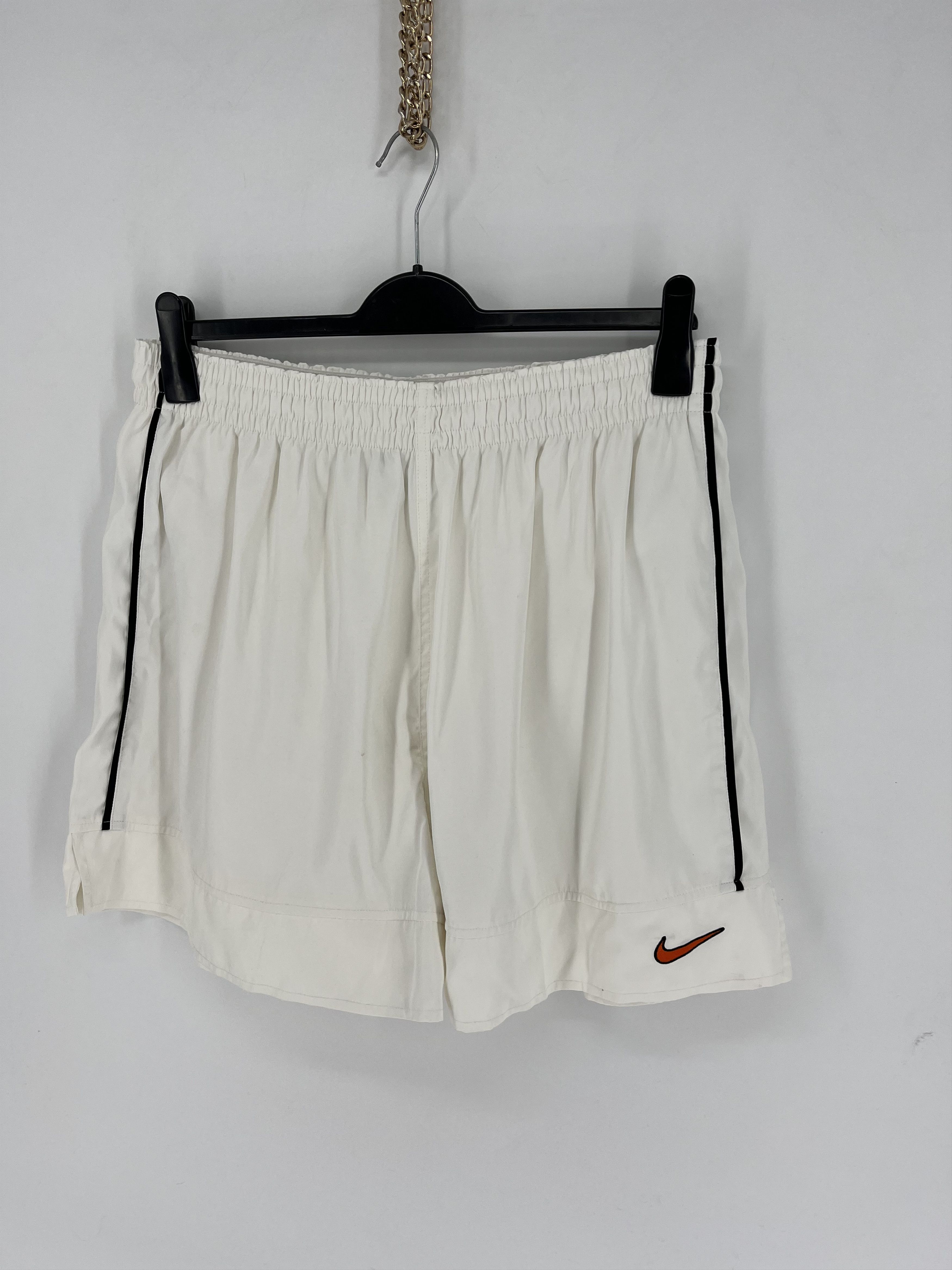 Nike × Vintage 90s Vintage Nike Black Nylon Mini Swoosh Shorts Travis Style Size US 36 / EU 52 - 3 Thumbnail