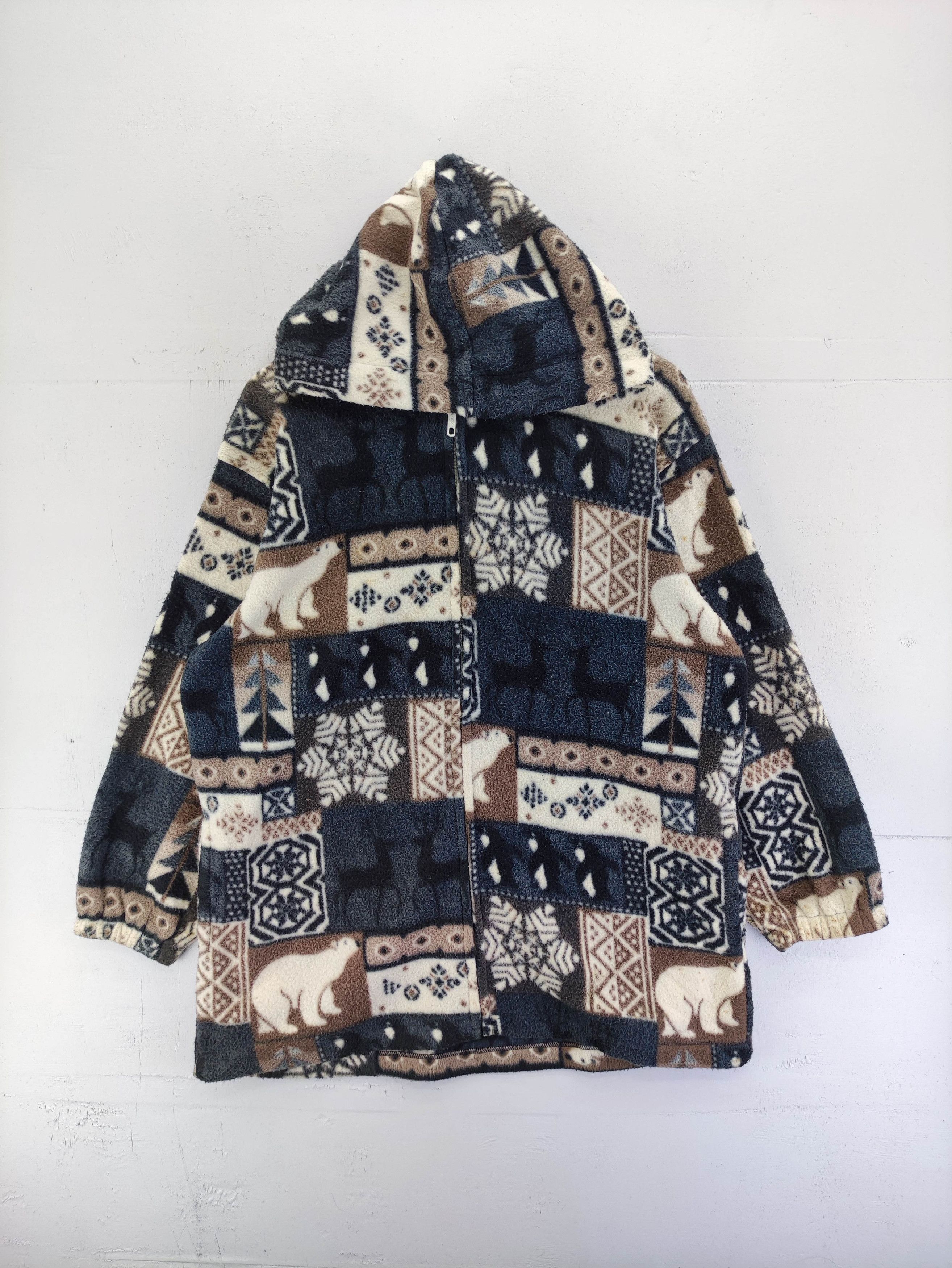 Vintage Otto Collection Fleece Hoodie Jacket Zipper