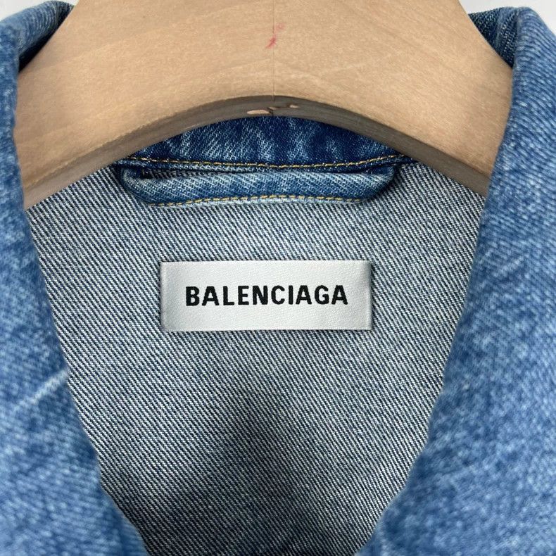 Balenciaga Balenciaga size 36 Blue crinkled denim jacket Size S / US 4 / IT 40 - 3 Thumbnail