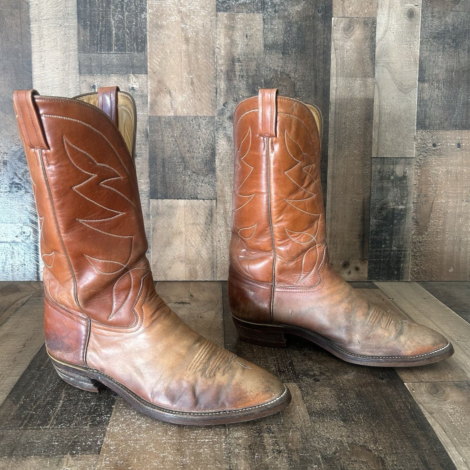 Vintage Hondo Vintage Good Year Sole Western Cowboy Boots Mens 13 D Size US 13 / EU 46 - 12 Thumbnail