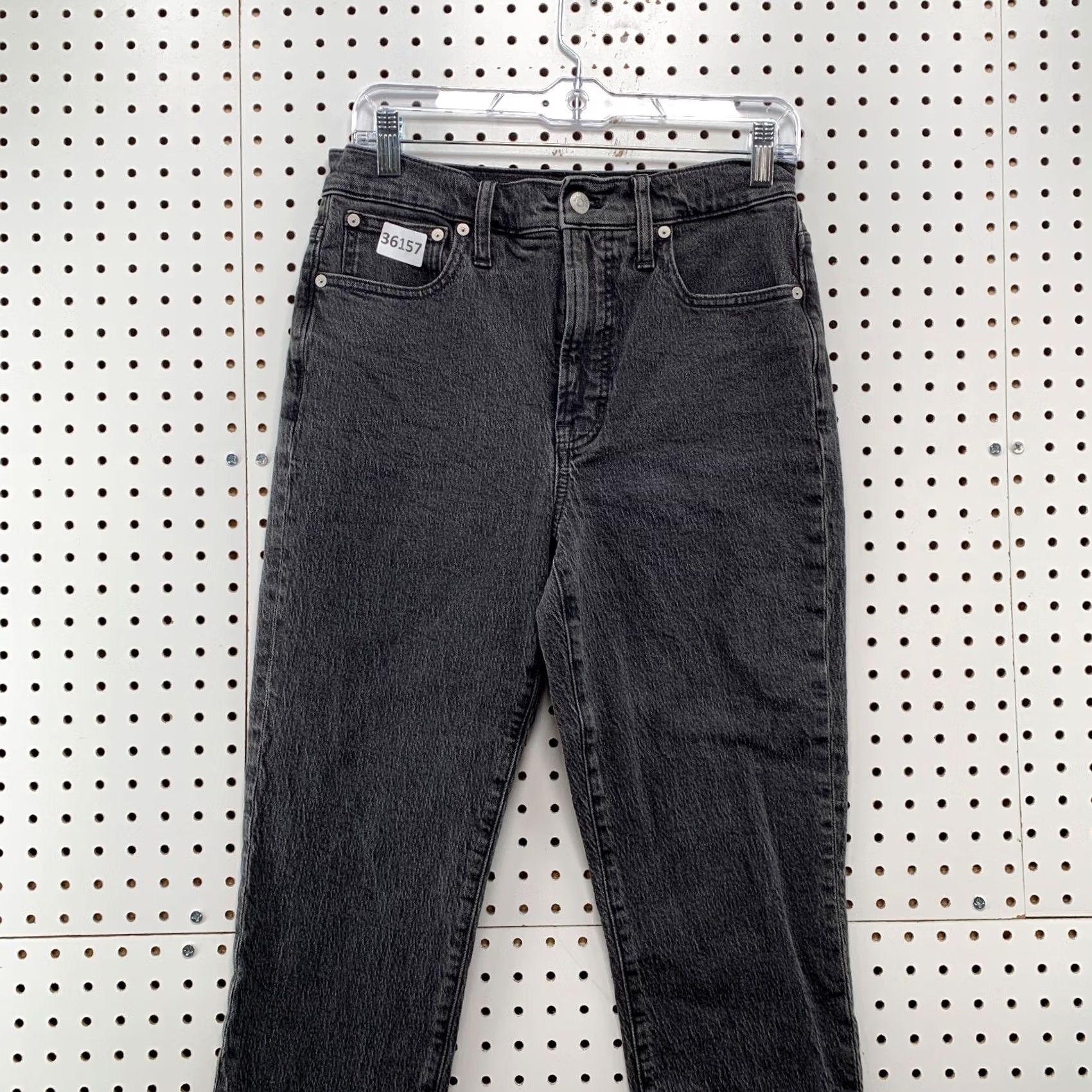 Madewell Madewell Tapered Womens 27 Black Perfect Jean Denim Size Fits 28x26 Faded Size 27" / US 4 / IT 40 - 2 Thumbnail