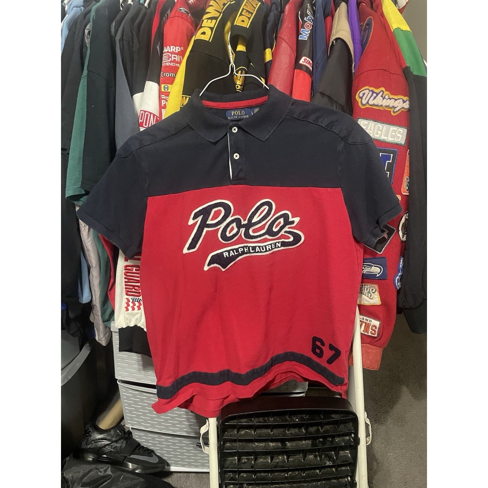 Ralph Lauren Size L- VTG Polo By Ralph Lauren Big Logo Spell Red Slim Fit Size US L / EU 52-54 / 3 - 1 Thumbnail