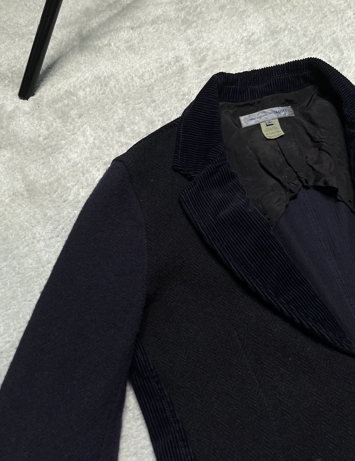 Comme des Garcons Vintage Navy Basic Comme Des Garcons Designer blazer Size S Size 46R - 4 Thumbnail