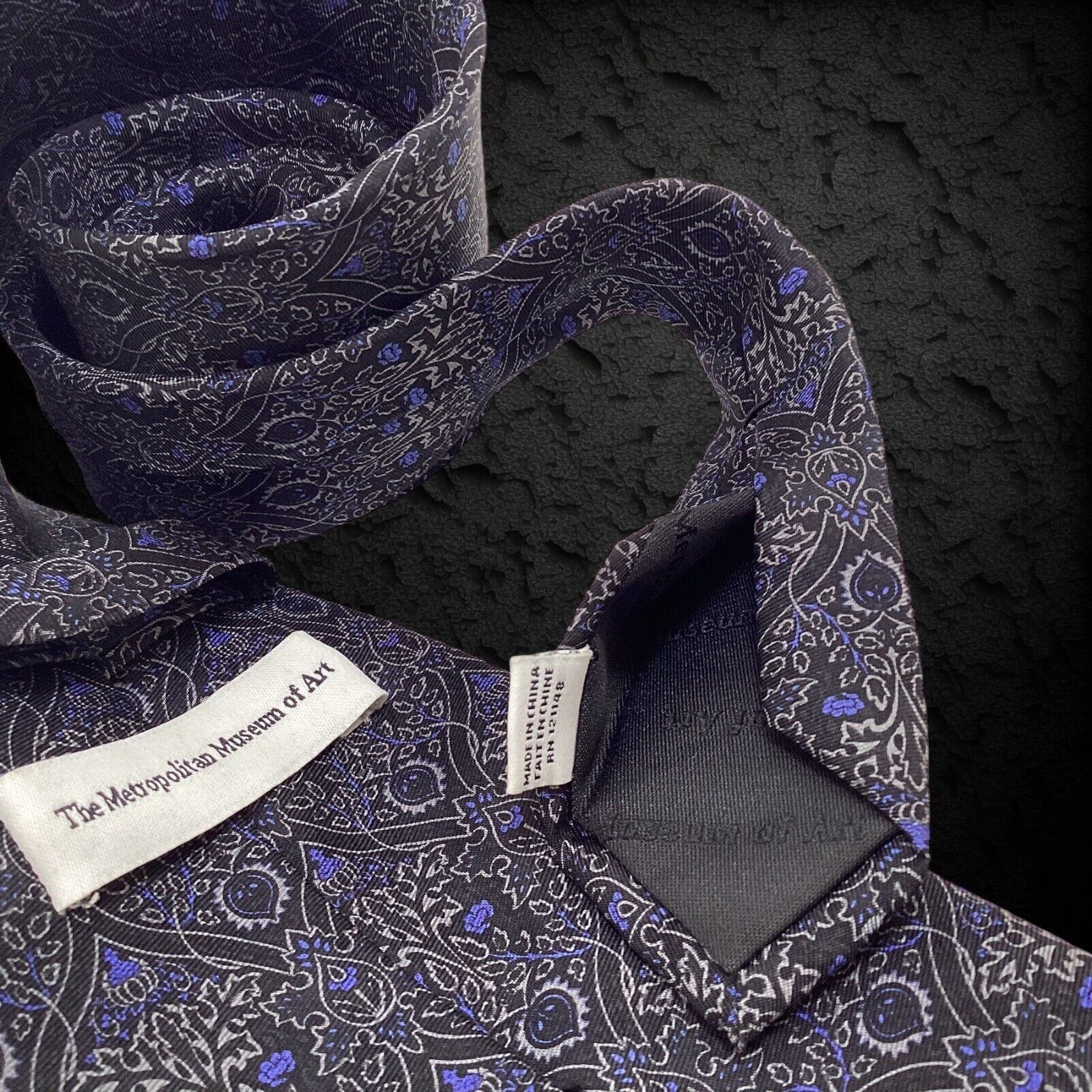 Other THE METROPOLITAN MUSEUM OF ART Black Gray Baroque Silk Tie Size ONE SIZE - 4 Thumbnail