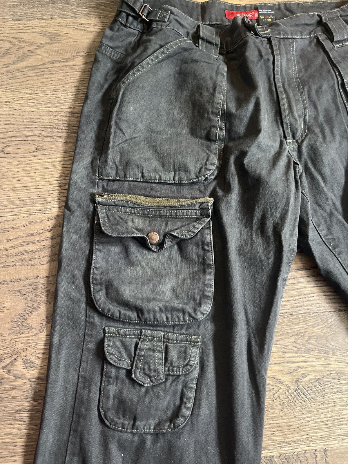 Buffalo David Bitton Overdyed Bondage Military Cargo Pants Size US 33 - 4 Thumbnail