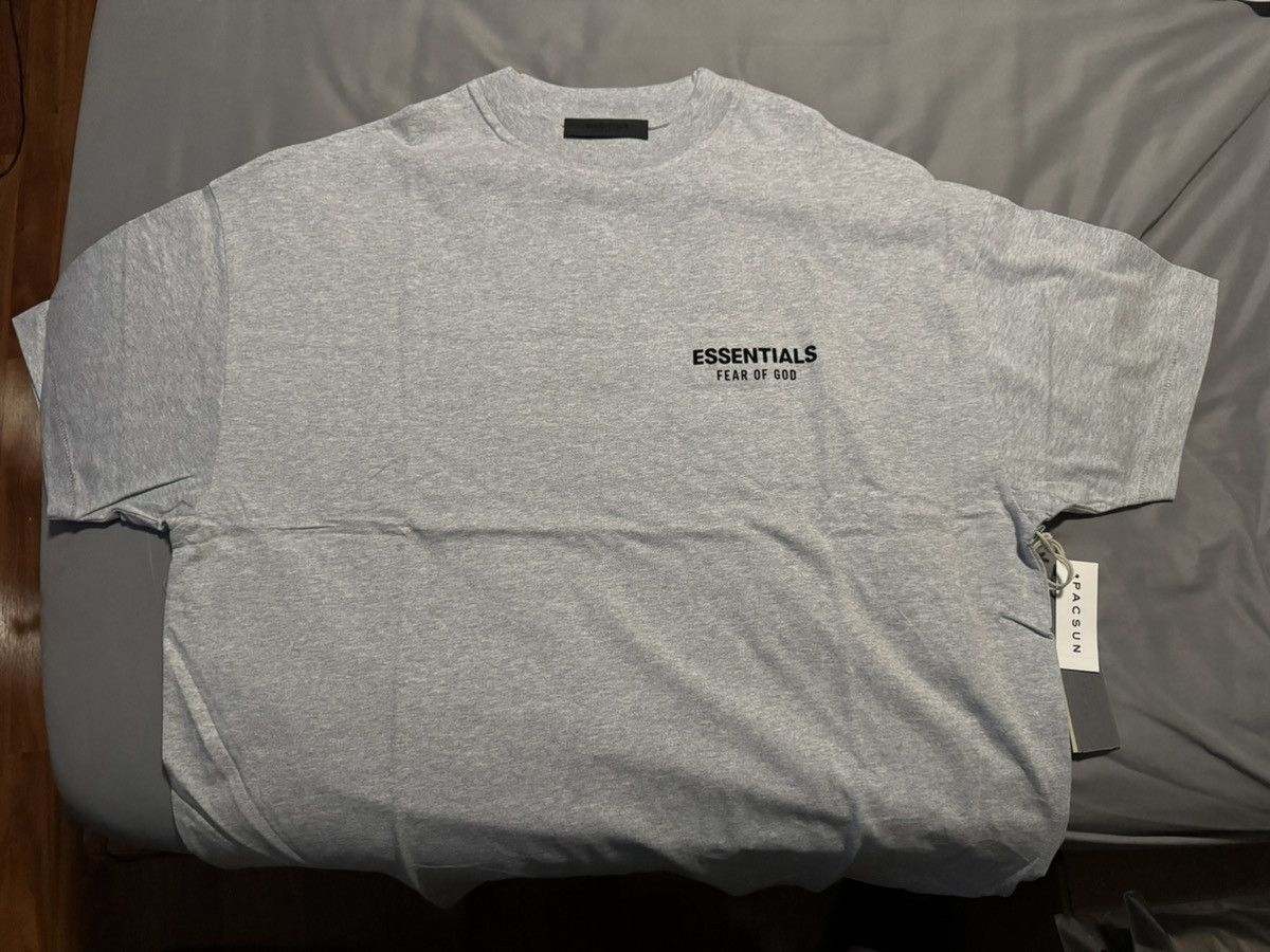 Essentials × Fear of God Essentials FOG Jersey Crewneck T-Shirt Light Heather Grey Size US S / EU 44-46 / 1 - 1 Thumbnail