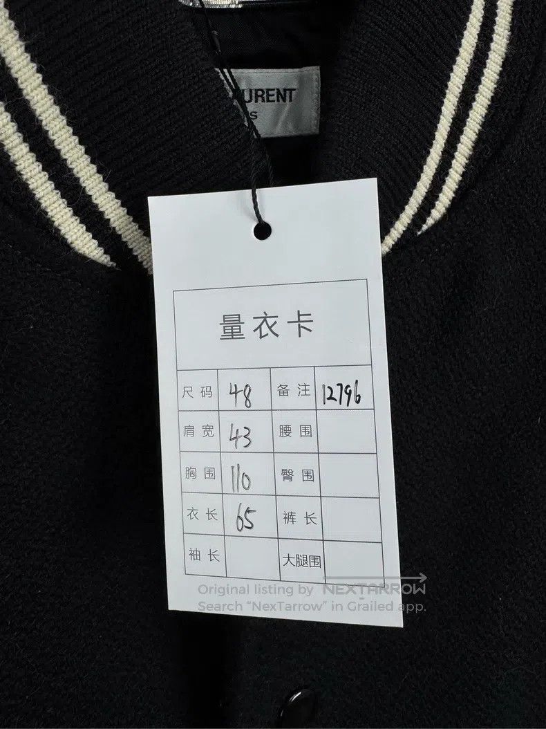 Saint Laurent Paris Saint Laurent Paris Black and White Baseball Jacket Size US M / EU 48-50 / 2 - 5 Thumbnail