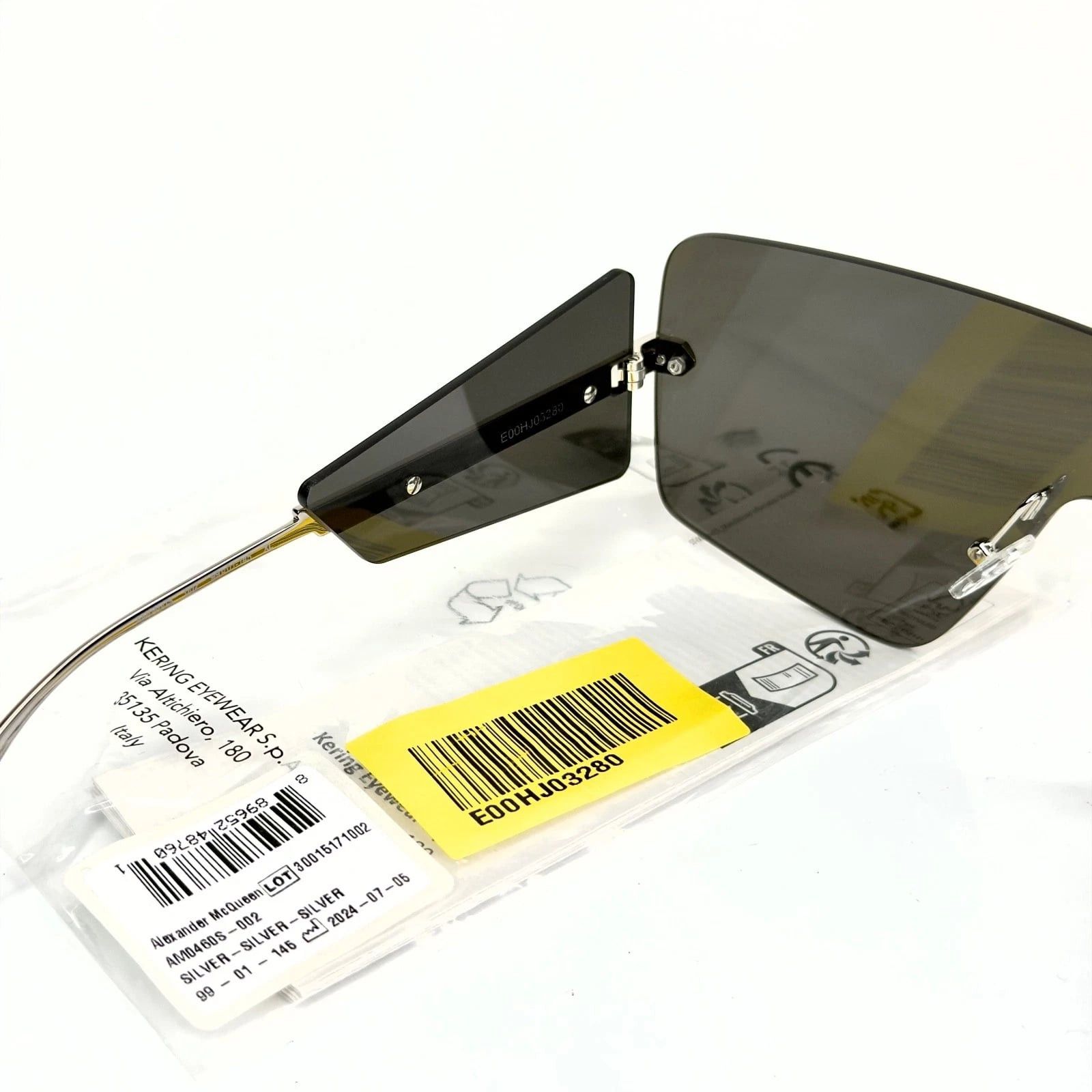 Alexander McQueen ALEXANDER MCQUEEN AM0460S Silver Mirrored 0460 002 Size ONE SIZE - 6 Thumbnail
