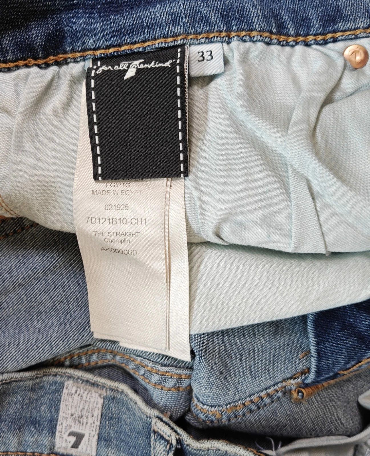 7 For All Mankind 7 For All ManKind The Straight Champlin JEANS T / 6018 Size US 33 - 8 Thumbnail