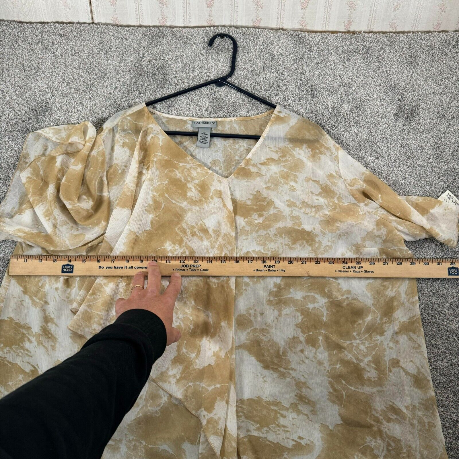 Other Catherines Blouse 3X 26/28 Plus Boho Asymmetrical Watercolor Size 3XL / US 20-22 - 7 Thumbnail