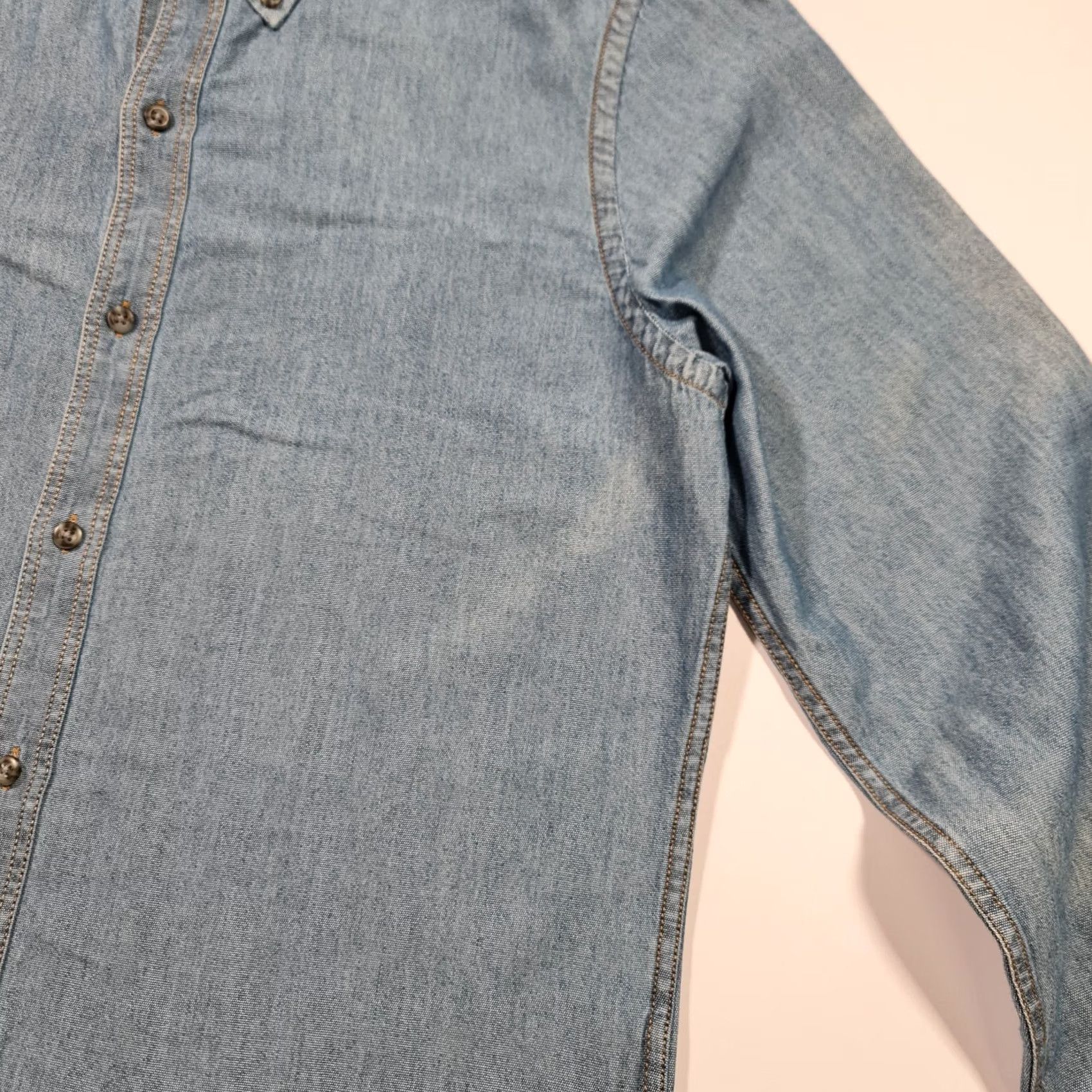 Izod IZOD Denim Shirt Blue Medium Long Sleeve Slim Fit Button Up Mens Size US M / EU 48-50 / 2 - 6 Thumbnail