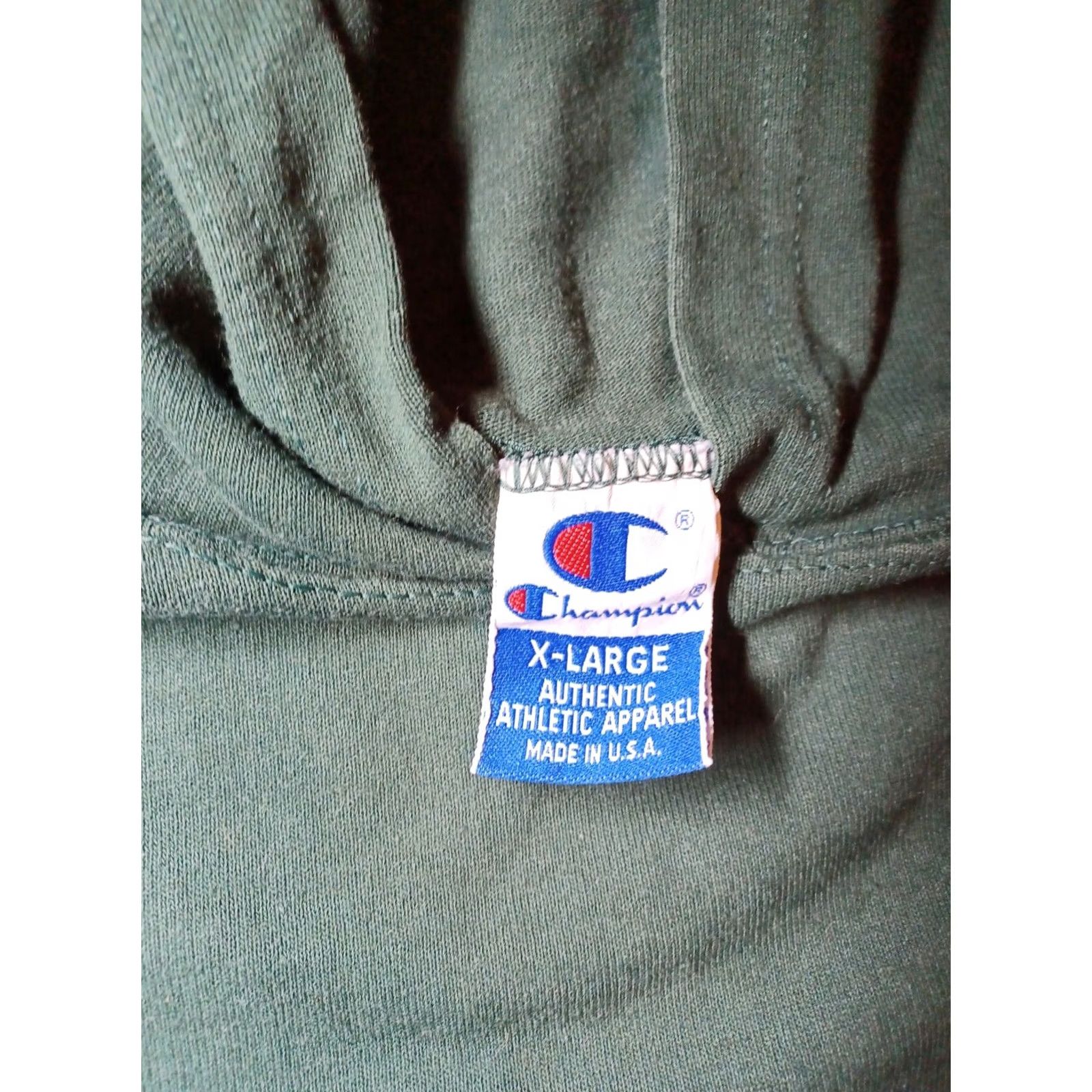 Champion Final Output: Vintage Champion Pullover Hoodie Made USA Green Men XL Sweatshirt Size US XL / EU 56 / 4 - 3 Thumbnail