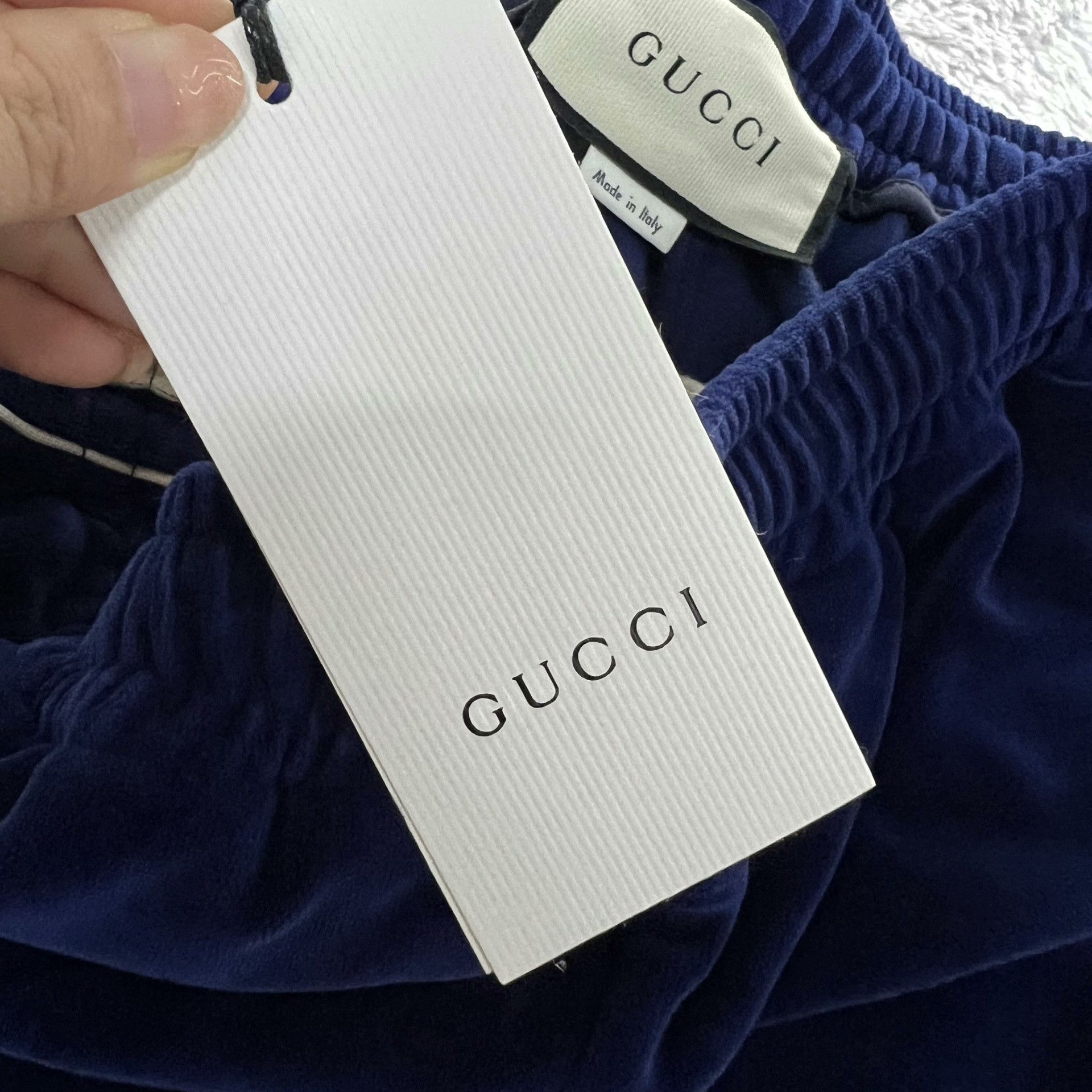 Gucci Gucci Blue Velvet Side GG Sweatpants Size US 26 / EU 42 - 4 Thumbnail