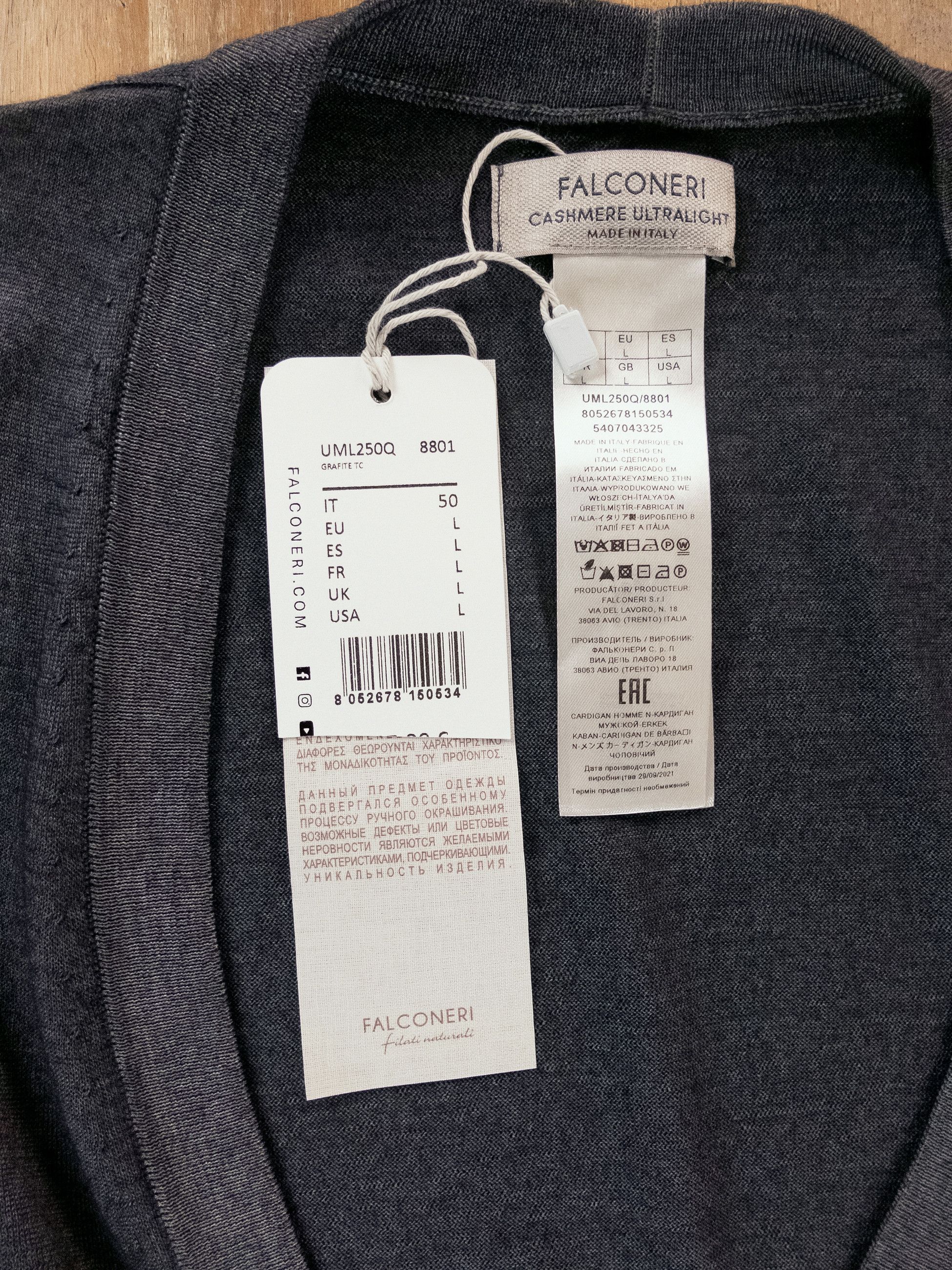 Other FALCONERI gray lightweight cashmere cardigan Large Size US L / EU 52-54 / 3 - 2 Thumbnail