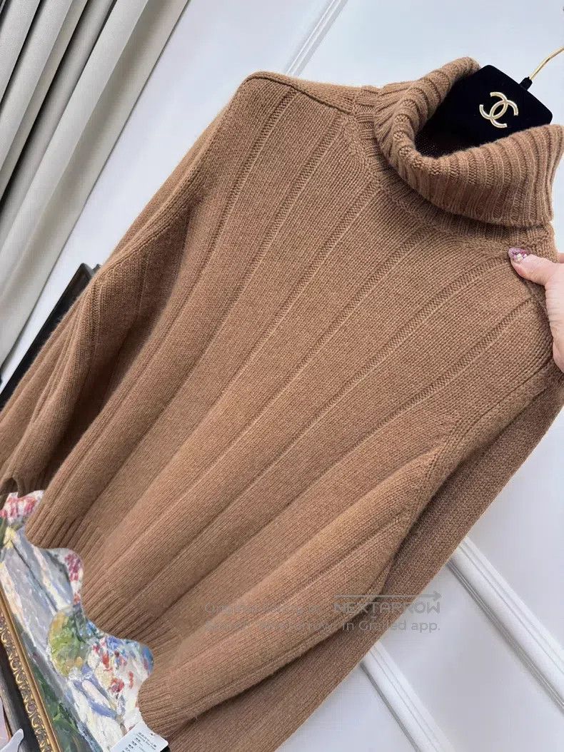 Loro Piana Loro Piana Camel Cashmere High-Neck Knit Top Size M / US 6-8 / IT 42-44 - 7 Thumbnail
