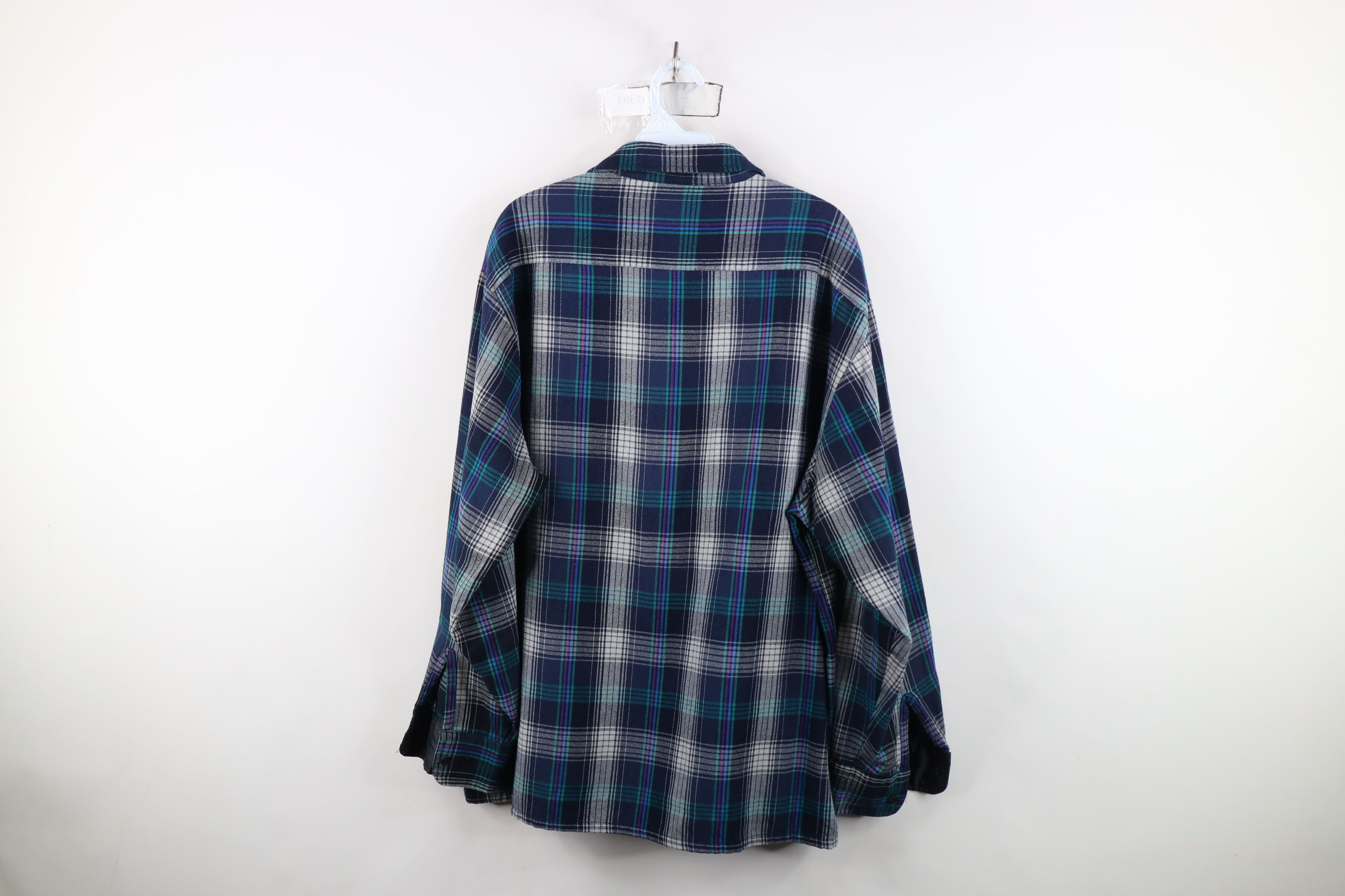 Vintage Vintage 80s 90s Streetwear Double Pocket Button Shirt Plaid Size US XL / EU 56 / 4 - 13 Thumbnail