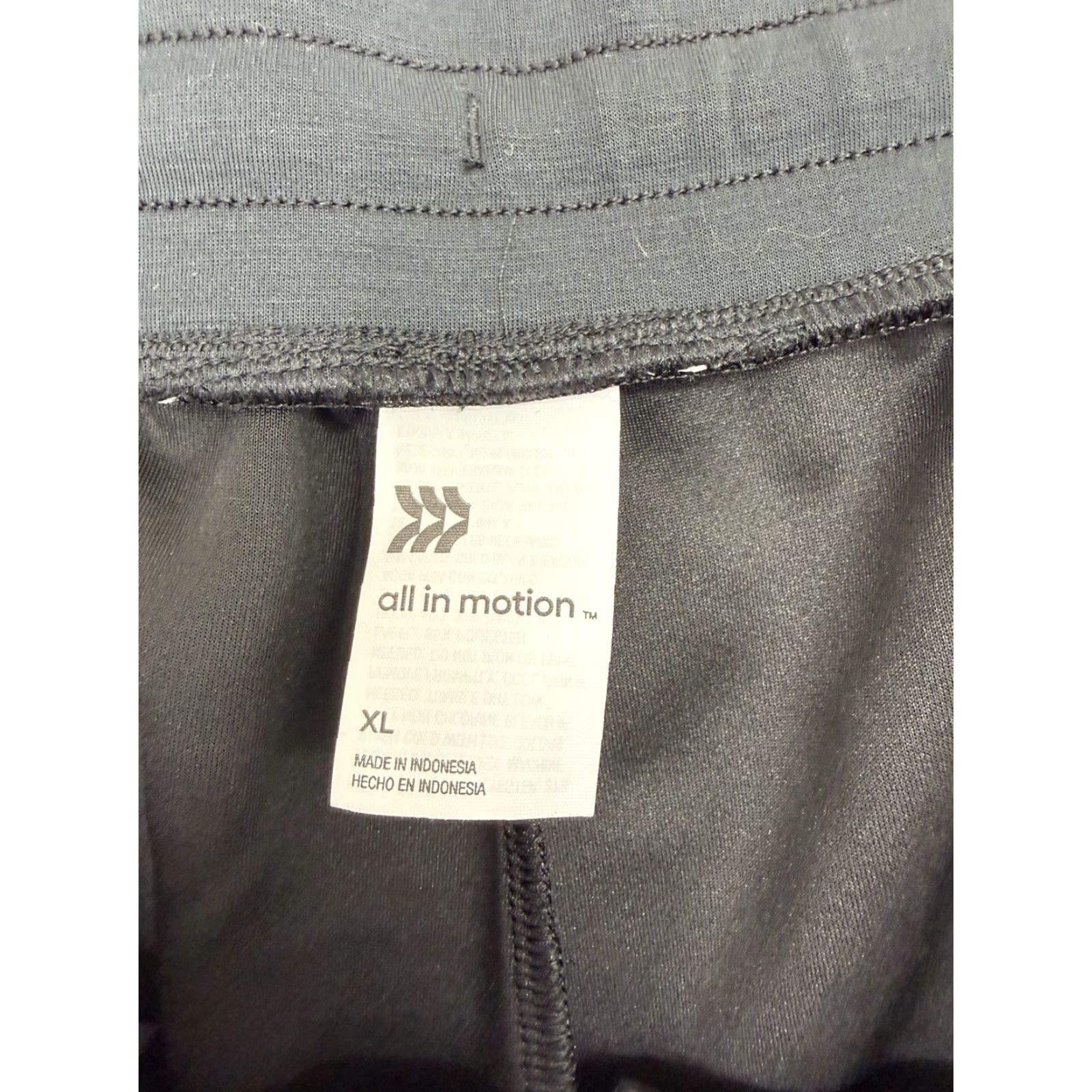 Vintage All In Motion Womens Jogger Pants XL Black Tappered Drawstring Size 40" / US 18 - 4 Thumbnail
