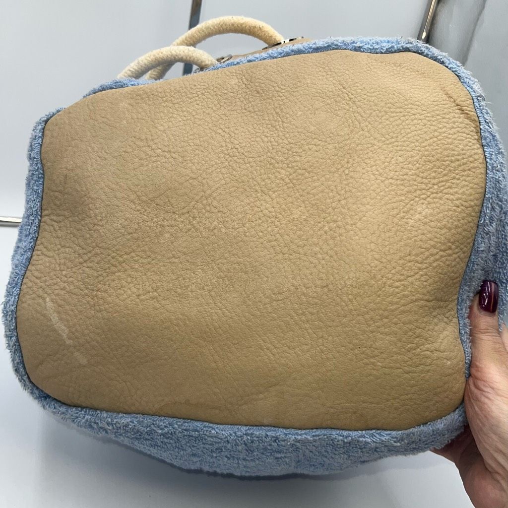 Loewe Loewe Terrycloth and Leather Nautical Beachy Backpack Size ONE SIZE - 8 Thumbnail