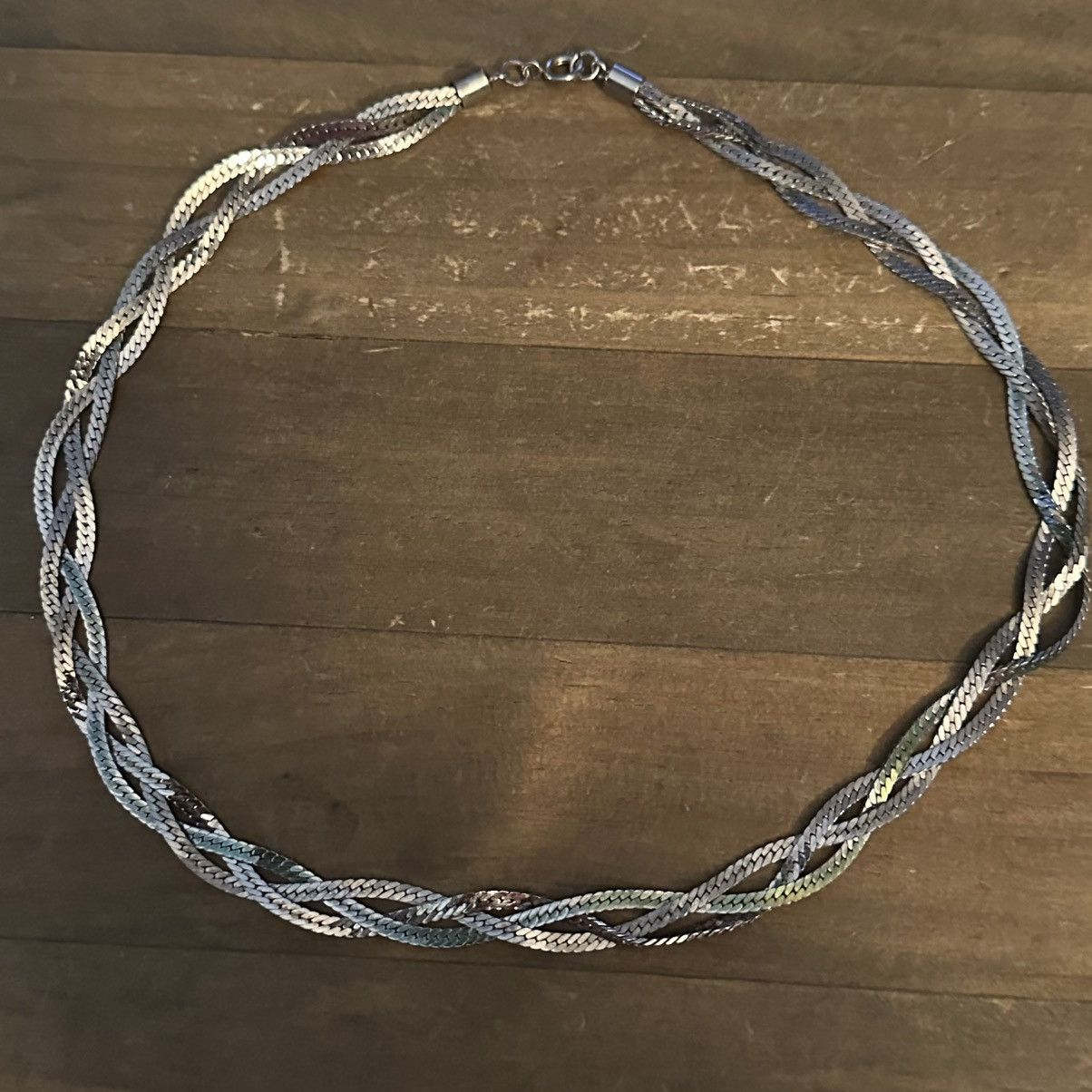 Vintage Vintage silver tone braid necklace Size ONE SIZE - 2 Thumbnail