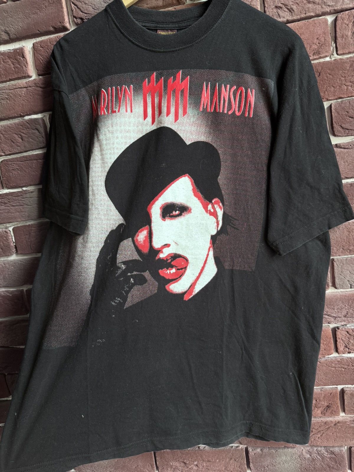 Band Tees Marilyn Manson Grotesque Vintage 00s Band Tee Rock Rare Size US XL / EU 56 / 4 - 4 Thumbnail