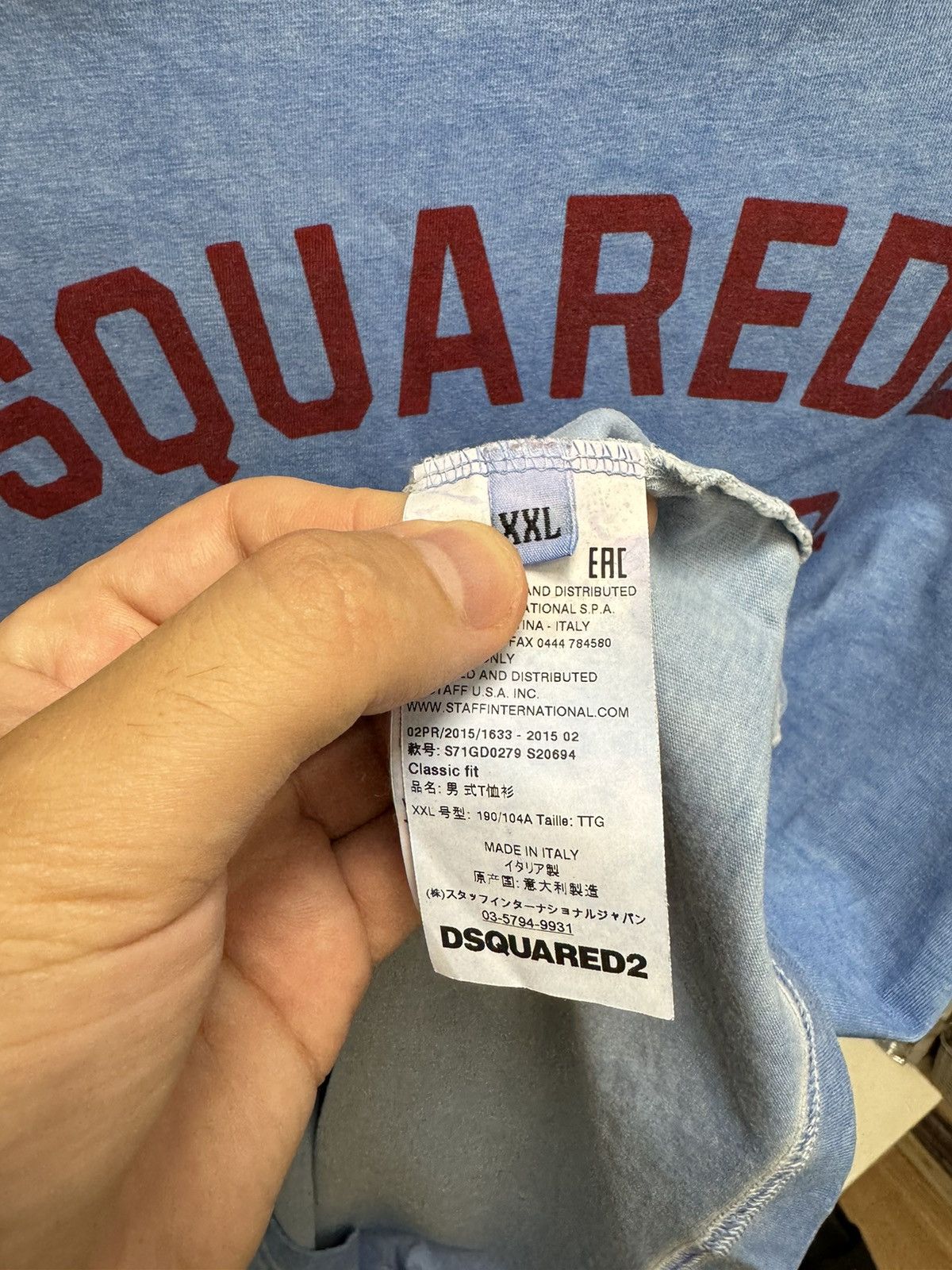 Dsquared2 Dsquared Dsquared2 big logo blue t-shirt 2xl Xxl Size US XXL / EU 58 / 5 - 5 Thumbnail