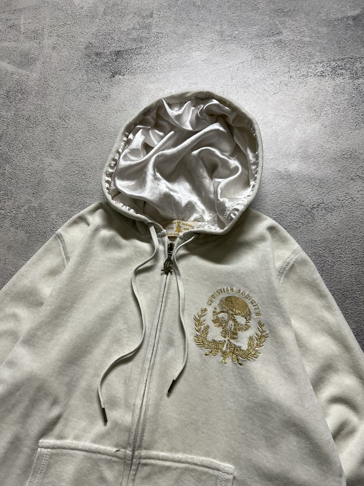 Christian Audigier Vintage Y2K Christian Audigier Skull ☠️ Zip Hoodie 00’s Size S / US 4 / IT 40 - 1 Thumbnail