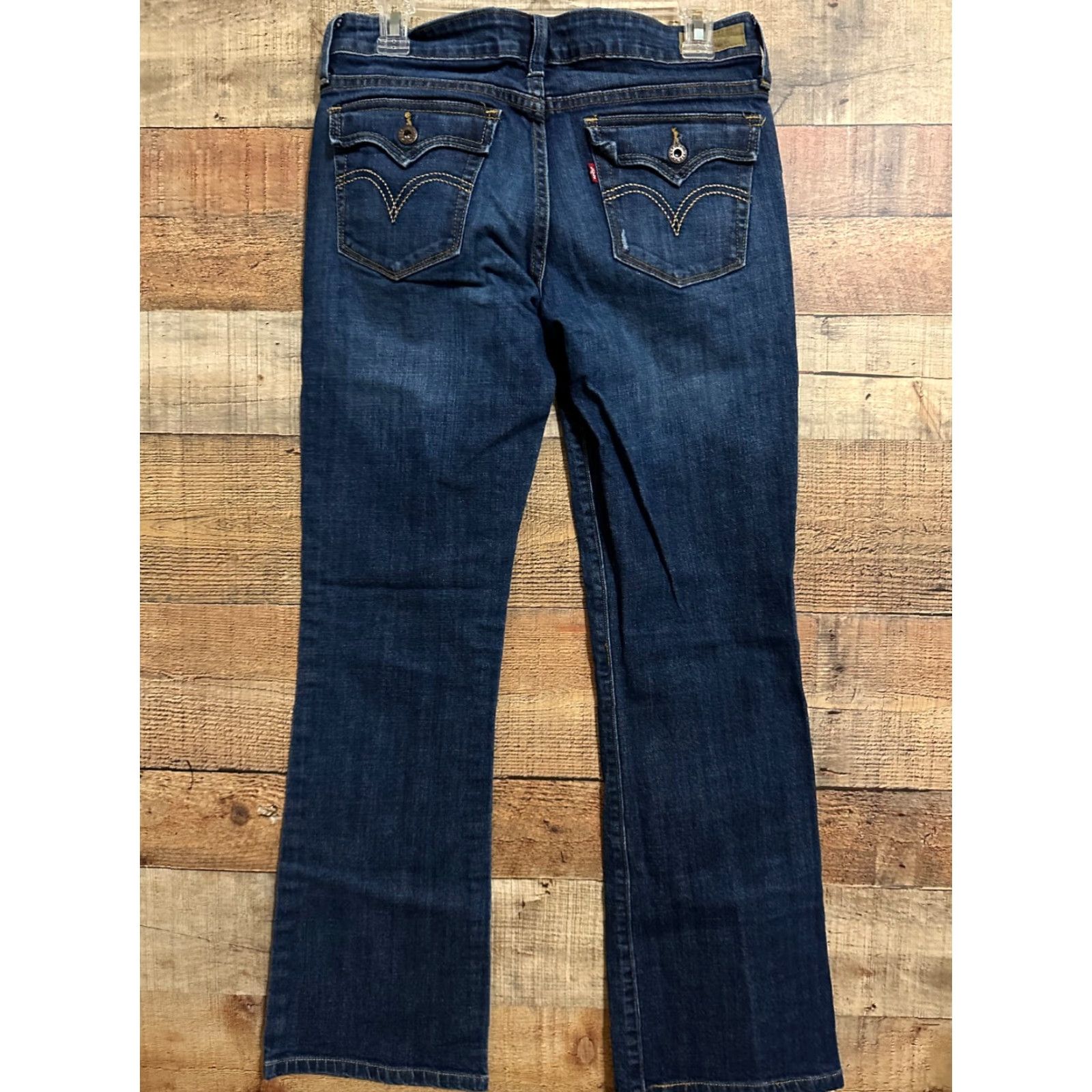 Levi's Levi's 545 Women Jeans Bootcut Denim Blue Stretch Dark Wash Medium 8M Regular Full Length Size 30" / US 8 / IT 44 - 2 Thumbnail