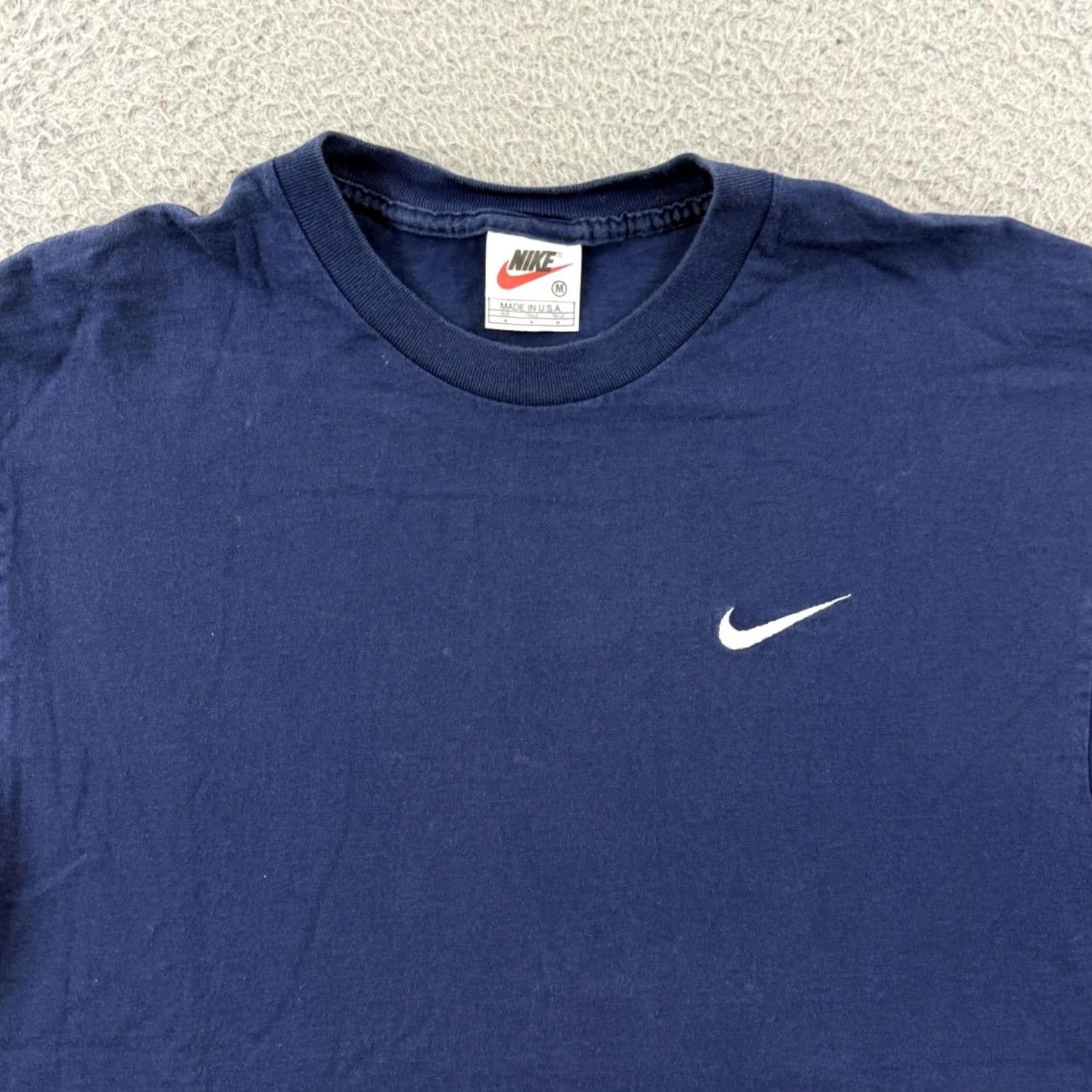 Nike VINTAGE Nike Shirt Mens Medium Blue 90s Check Swoosh Athletic Short Sleeve USA Size US XXL / EU 58 / 5 - 3 Thumbnail