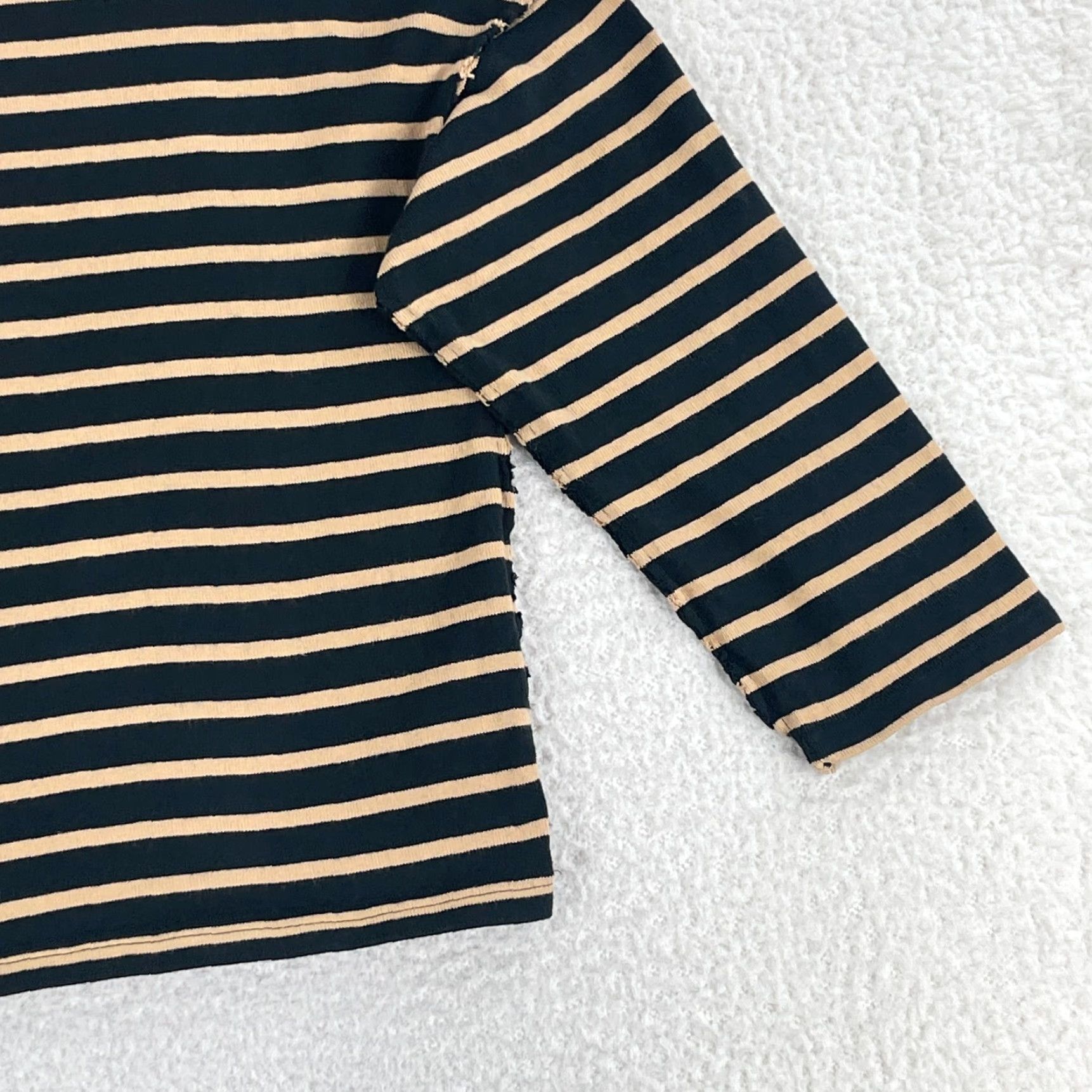 Madewell Madewell Shirt Womens Large Black Luxe Long Sleeve Pullover Casual Cropped Size L / US 10 / IT 46 - 4 Thumbnail