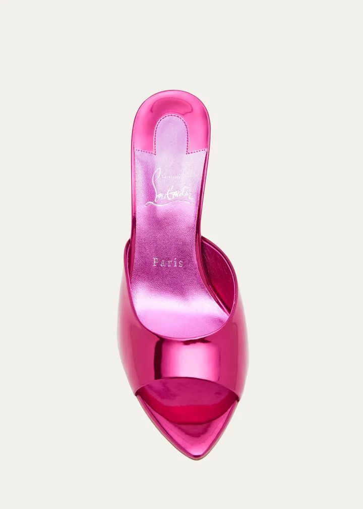 Christian Louboutin os11x0526 Miss Z Mules Sandals in Pink Size US 11 / IT 41 - 6 Thumbnail
