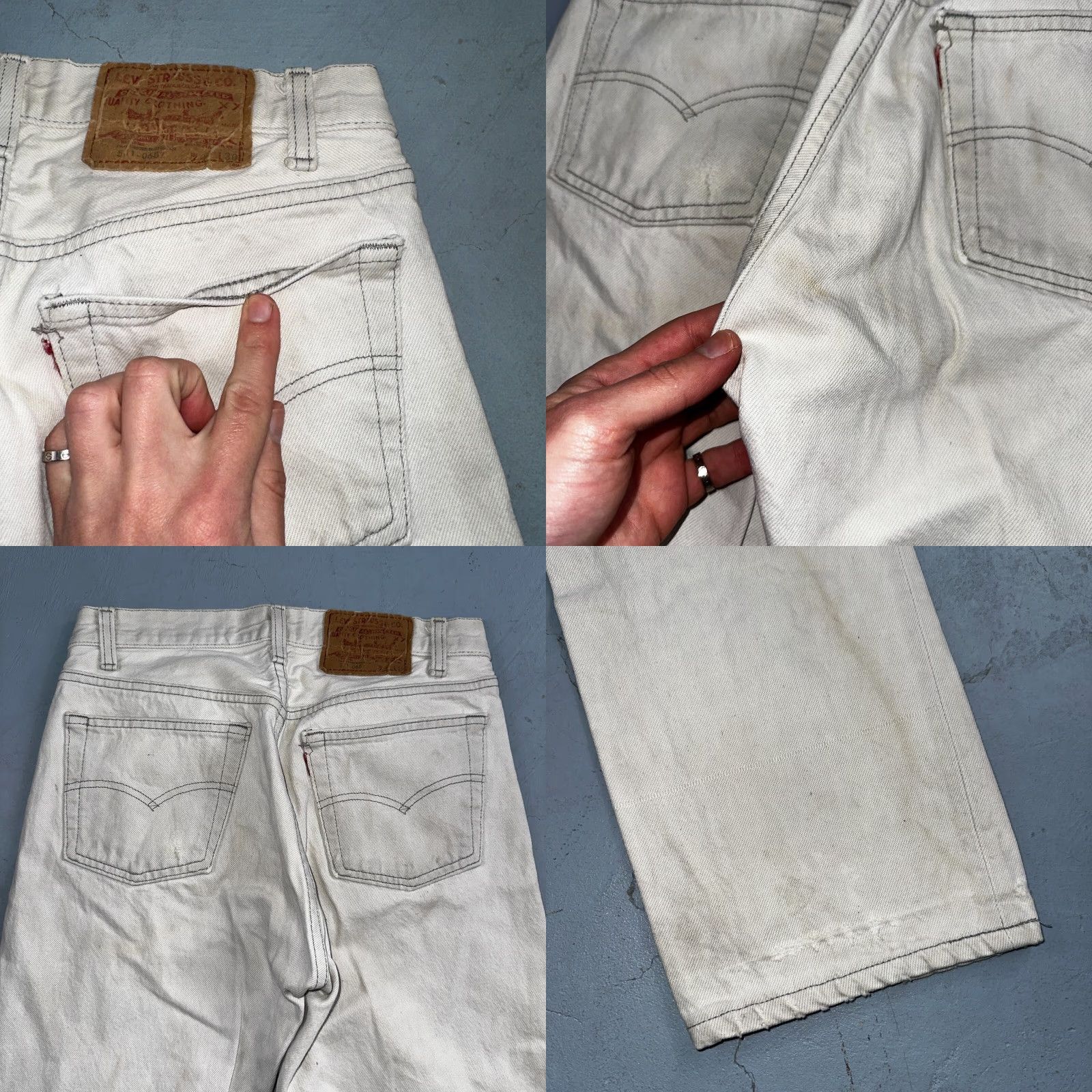 Levi's Levi's 501 Jeans Vintage 80s USA Straight Leg White Medium Wash 29x30 Men's Regular Mountain 90s Theme Results Size US 29 - 10 Thumbnail