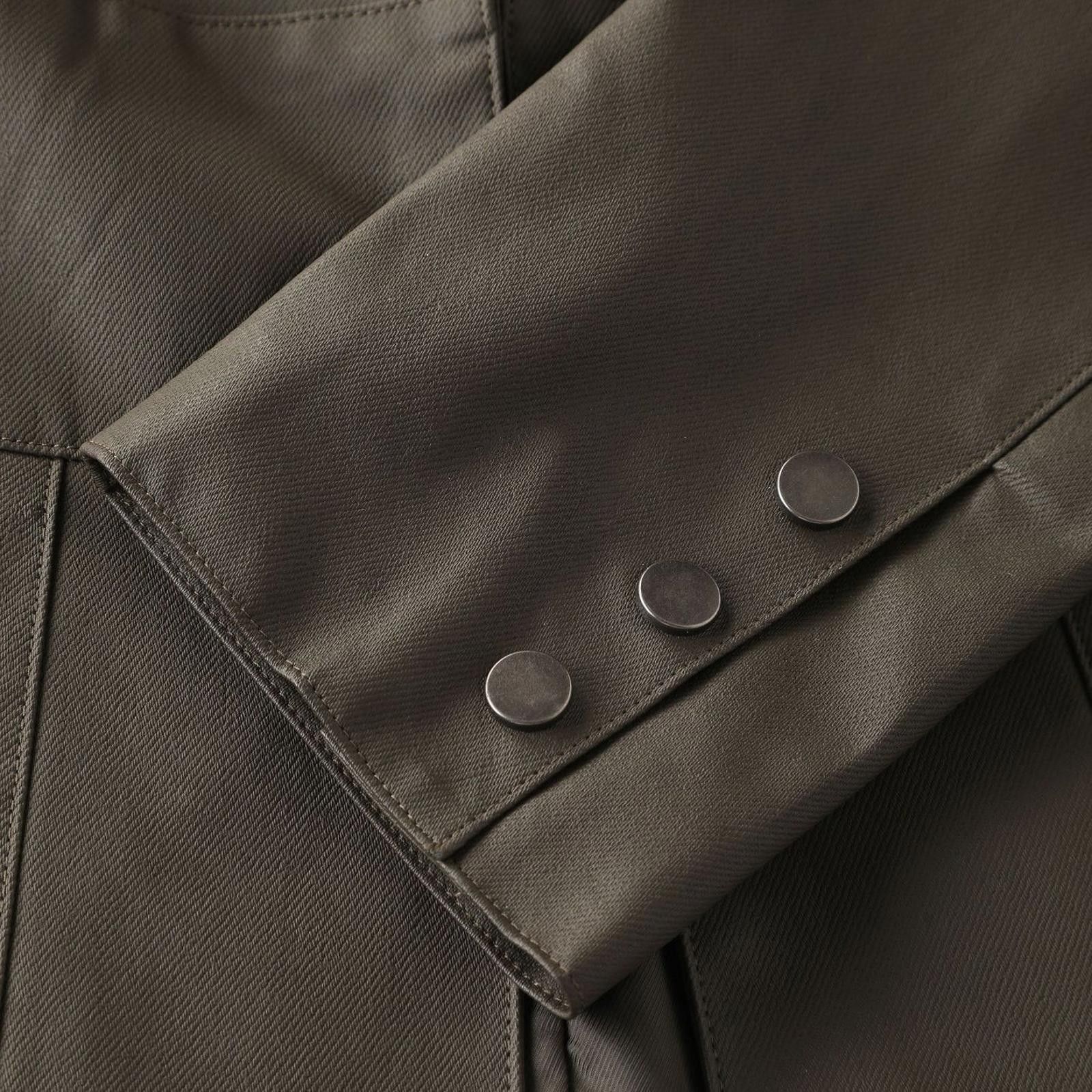 Japanese Brand Multi-Snap Stand Collar Structured Jacket | Boxy Short Cut Size US L / EU 52-54 / 3 - 3 Thumbnail