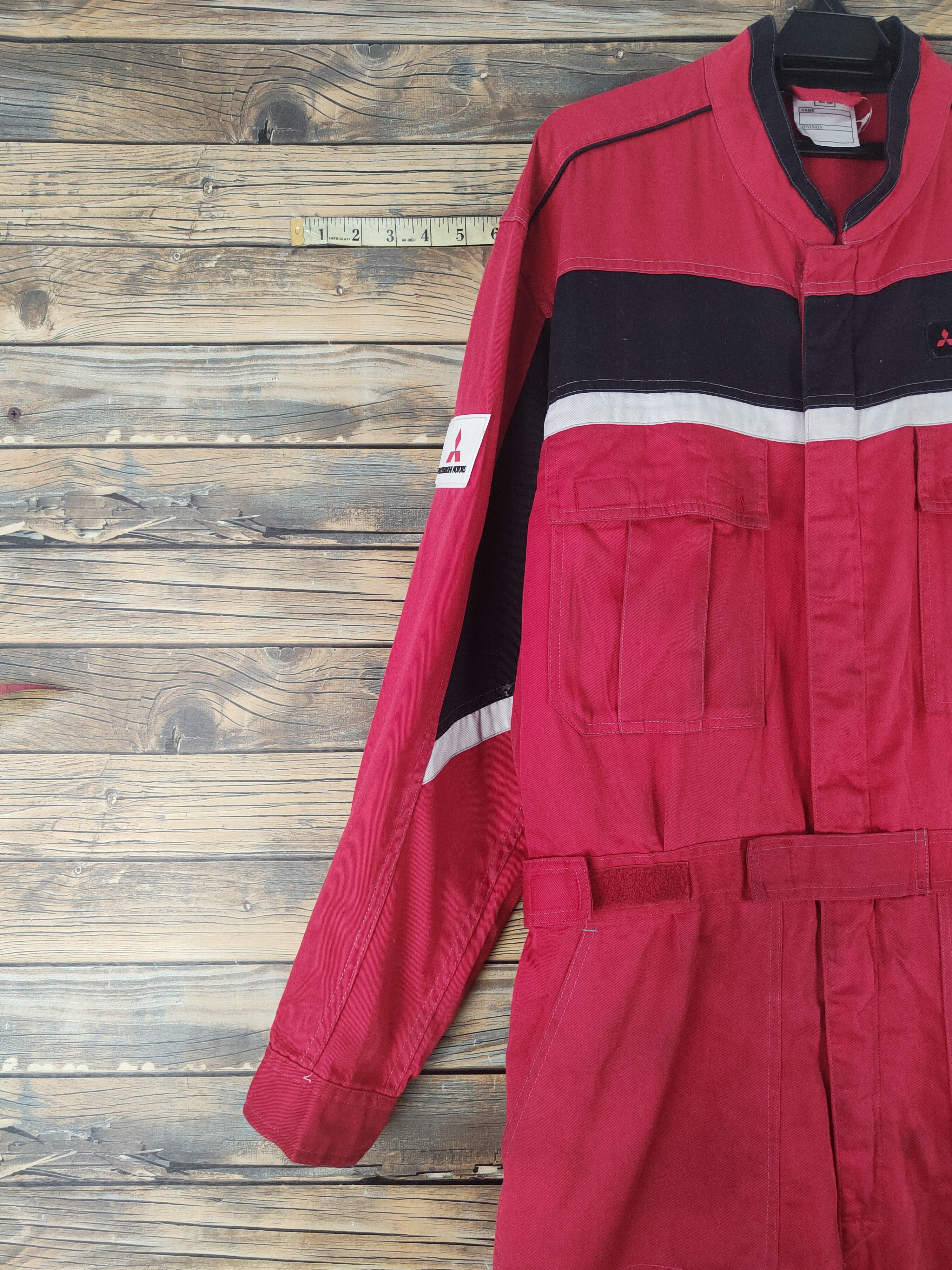 Vintage DL Rally Art Red Mitsubishi Motors staff Coverall #46-201T Size US 34 / EU 50 - 5 Thumbnail