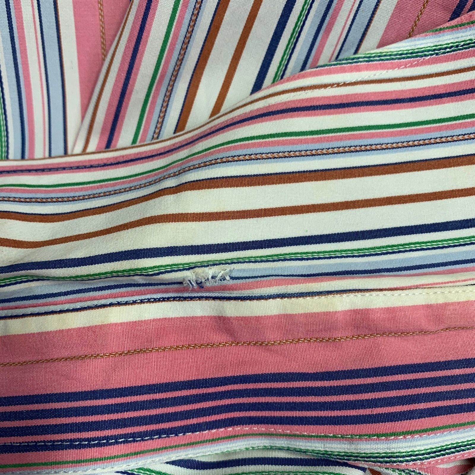 Etro Multi Color Stripe Cotton Spread Collar Long Sleeve Shirt Size US XS / EU 42 / 0 - 6 Thumbnail