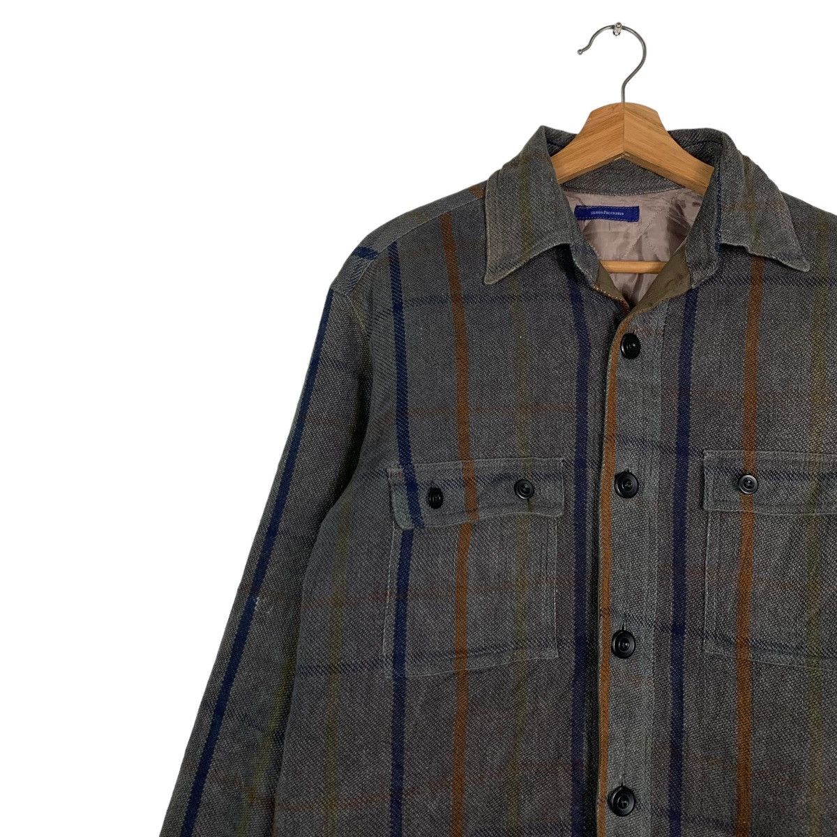Japanese Brand MANUFACTURERS Button Jacket Flannel #0013-C1 Size US L / EU 52-54 / 3 - 7 Thumbnail