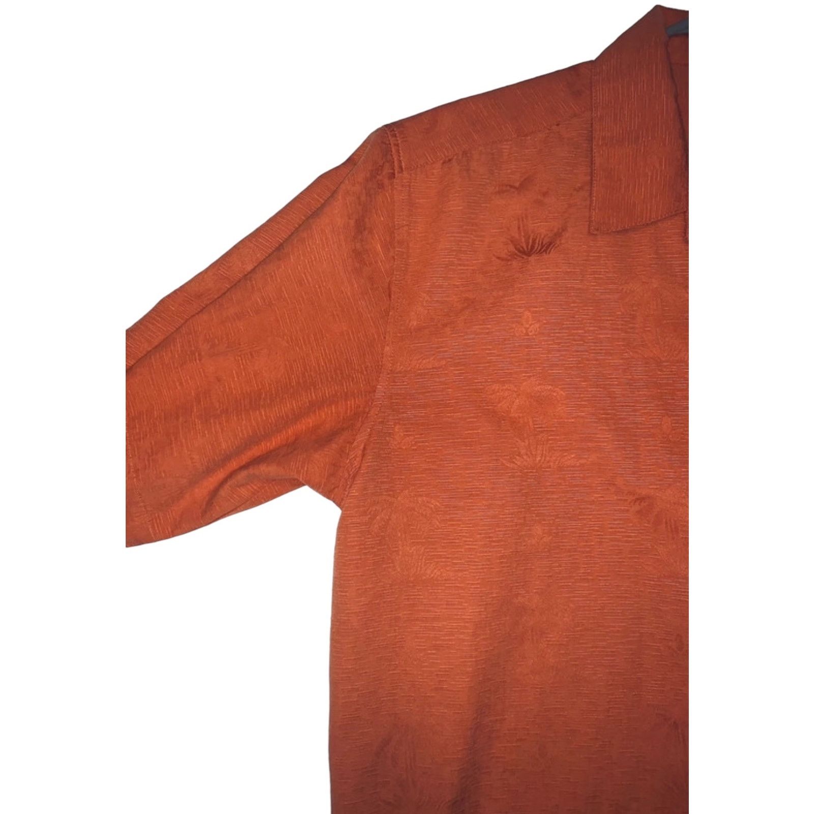 Other Gordon Short Sleeve Button Front Shirt Orange Palm Pattern Size US L / EU 52-54 / 3 - 4 Thumbnail