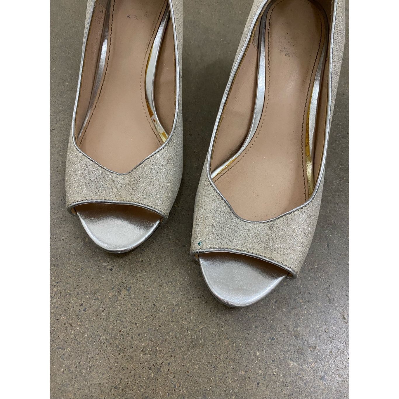 Mac Miller I. Miller Celest Champagne Cocktail Dress Wedding Shoes Heel Size US 6.5 / IT 36.5 - 3 Thumbnail