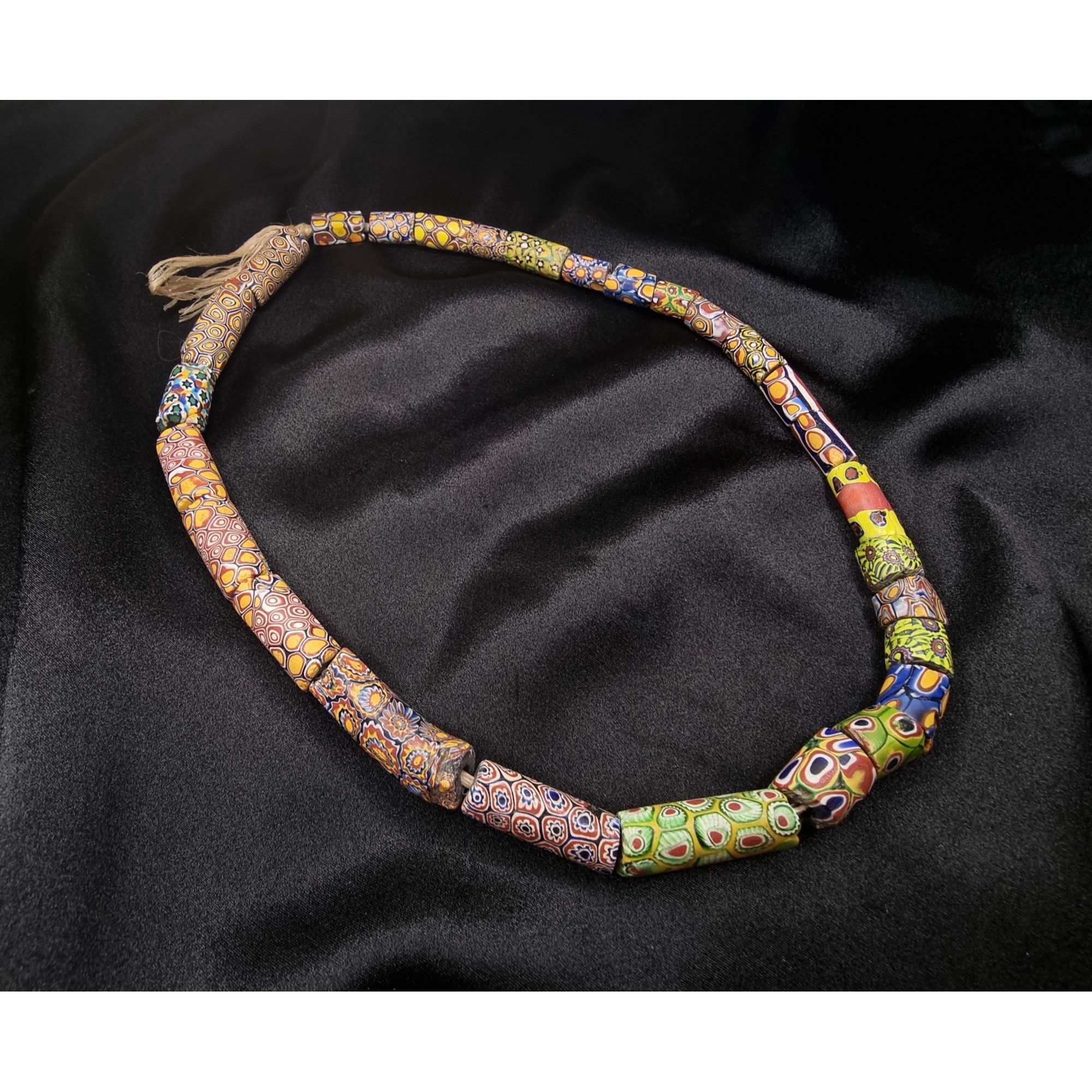 Vintage Antique African Trade Millefiori Glass Bead Necklace Size ONE SIZE - 2 Thumbnail