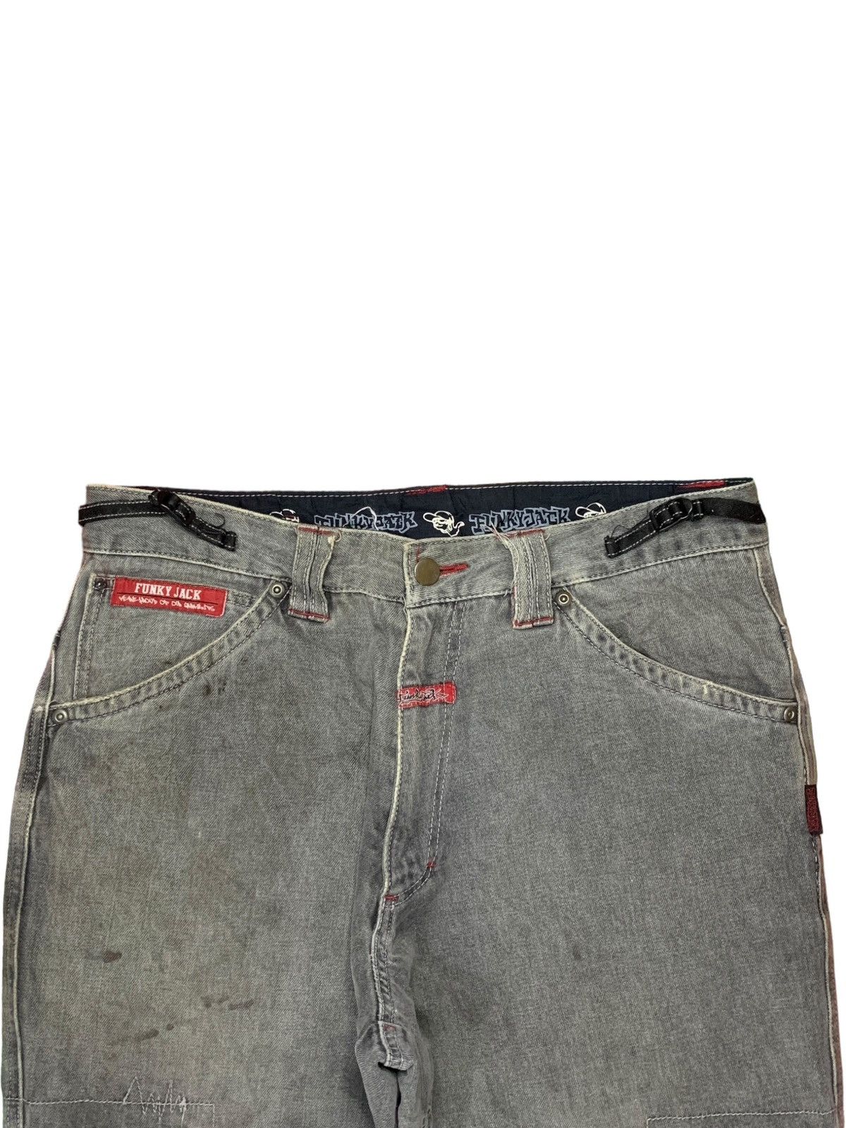 Japanese Brand Vintage Funky Jack Baggy Cargo Graffiti Skater Jeans Size US 32 / EU 48 - 5 Thumbnail